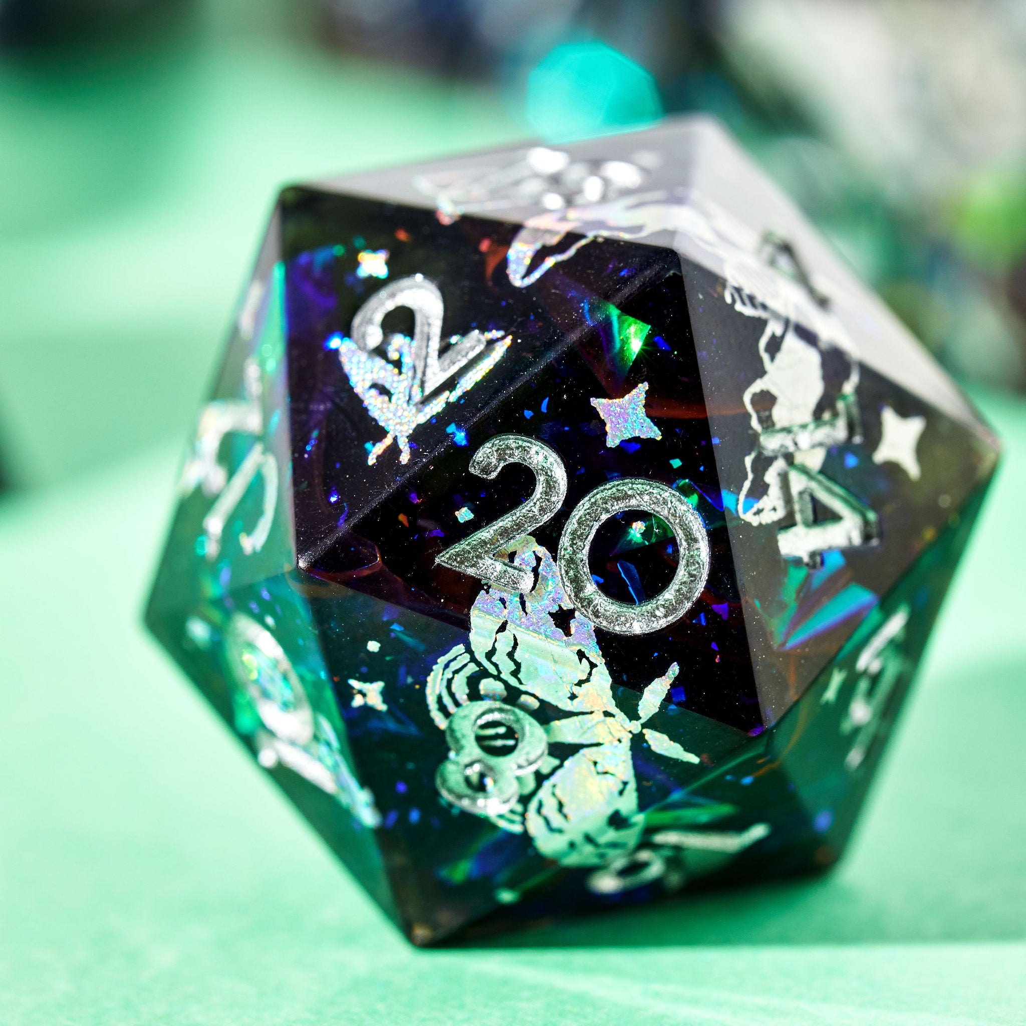 Dusk Moth 7-Piece Polyhedral Dice Set - Dispel Dice - Premium DnD Dice & Accessories