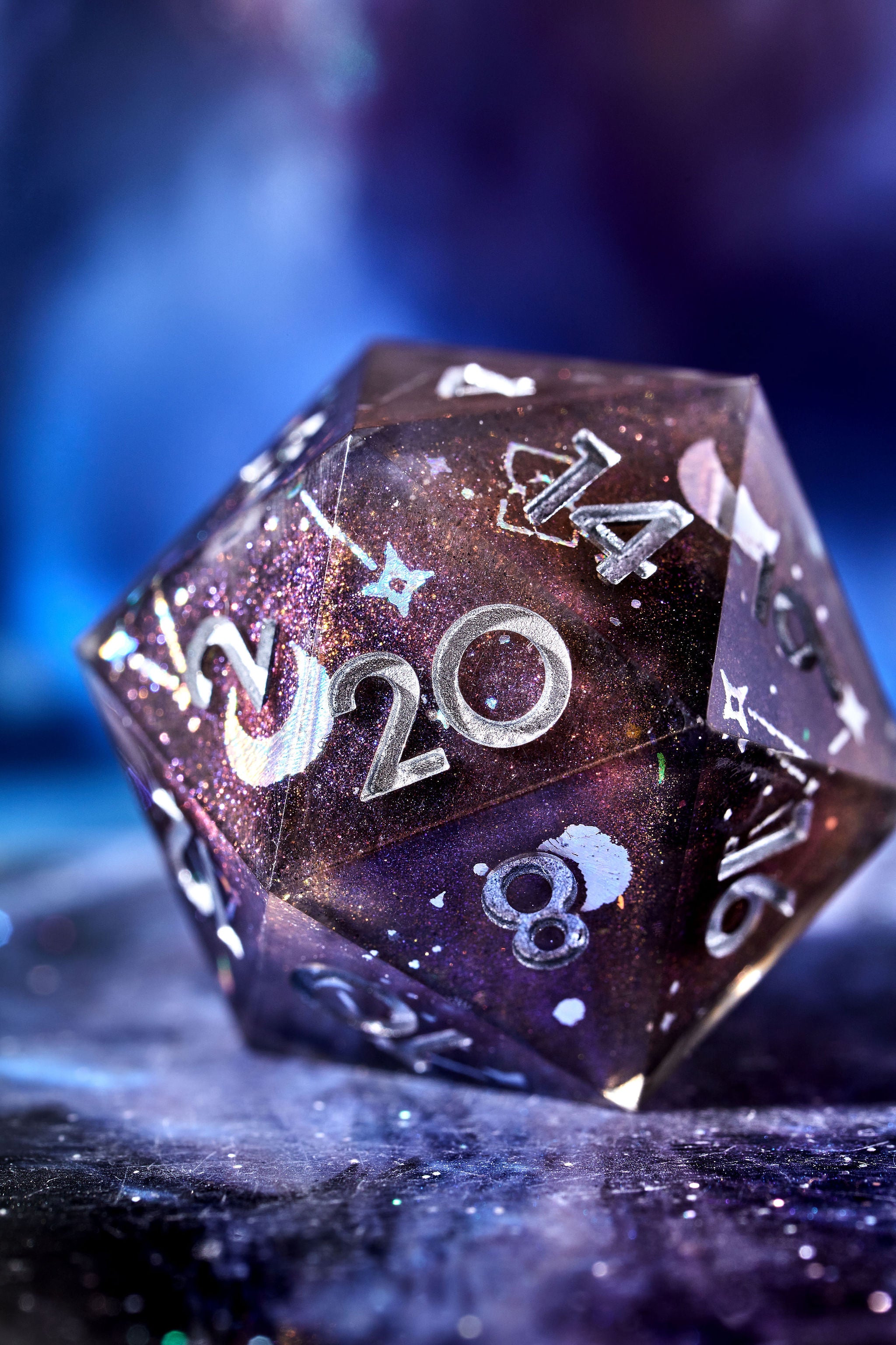 Celestial Sphere 7-Piece Polyhedral Dice Set - Dispel Dice - Premium DnD Dice & Accessories