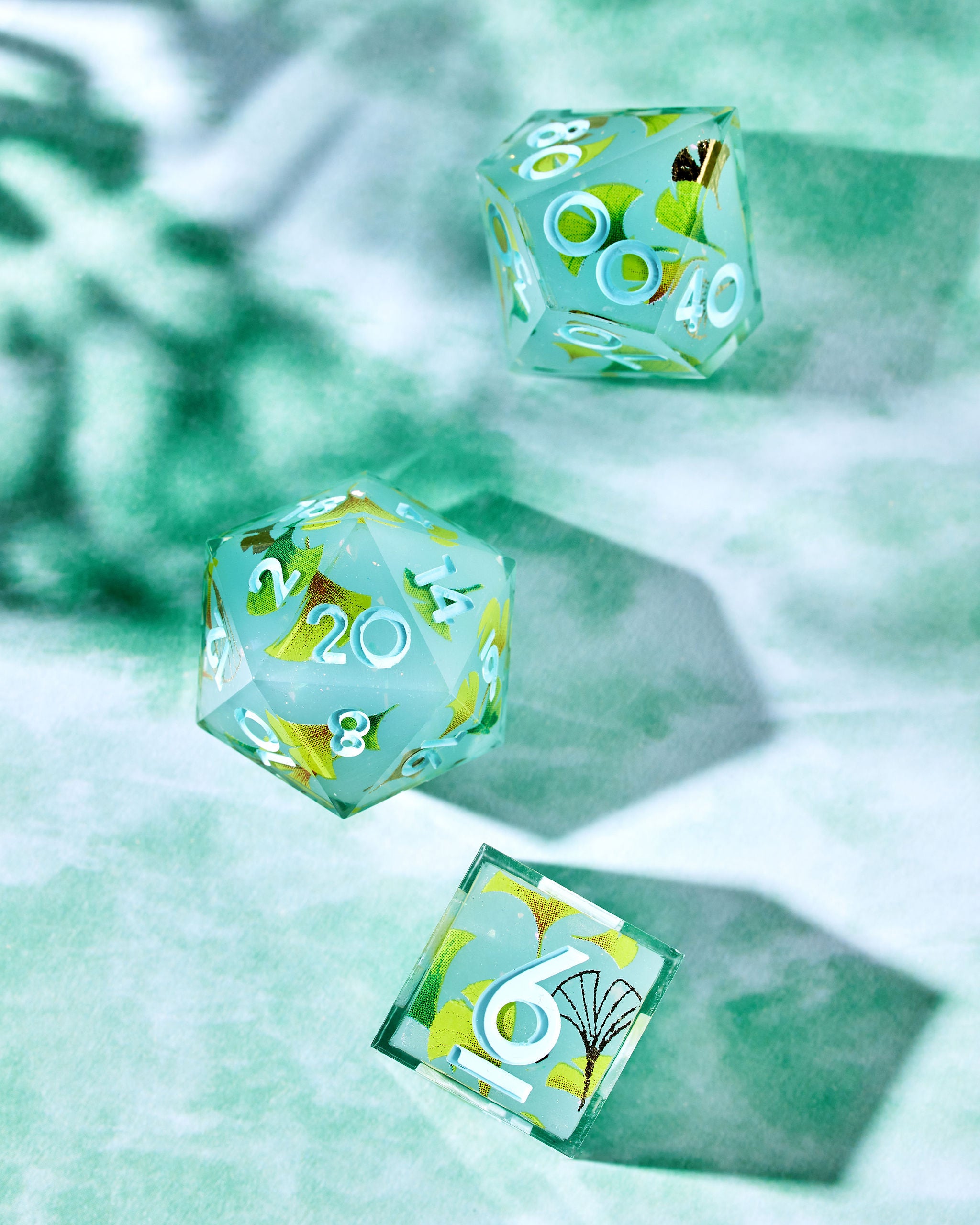 Ginkgos 7-Piece Polyhedral Dice Set - Dispel Dice - Premium DnD Dice & Accessories