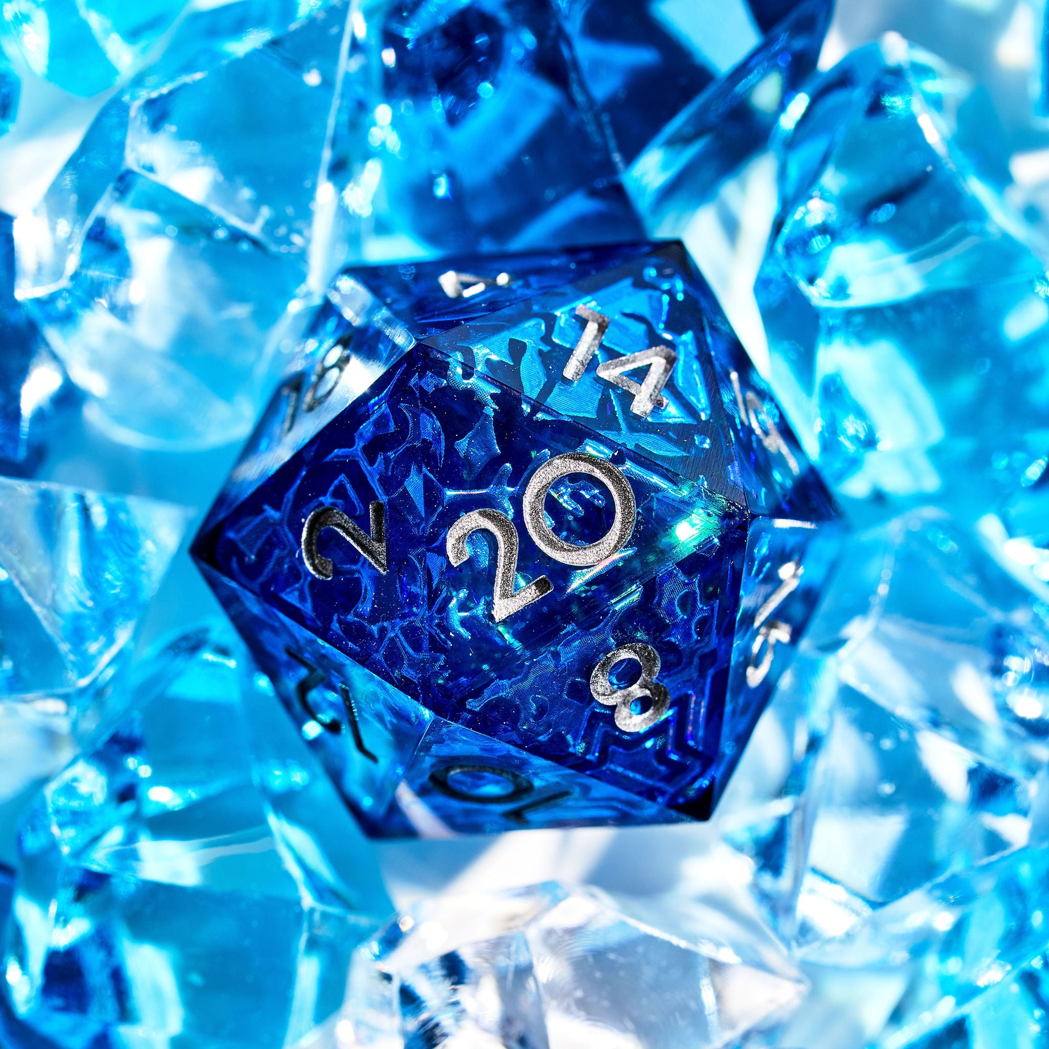 Snowflake Sonata Iconic 7-Piece Dice Set - Dispel Dice - Premium DnD Dice & Accessories