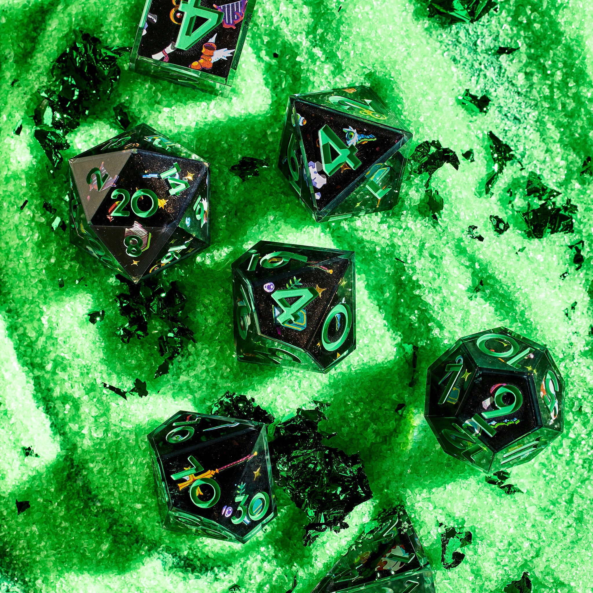 "Healer" RPG-inspired Iconic 7-Piece Dice Set - Dispel Dice - Premium DnD Dice & Accessories