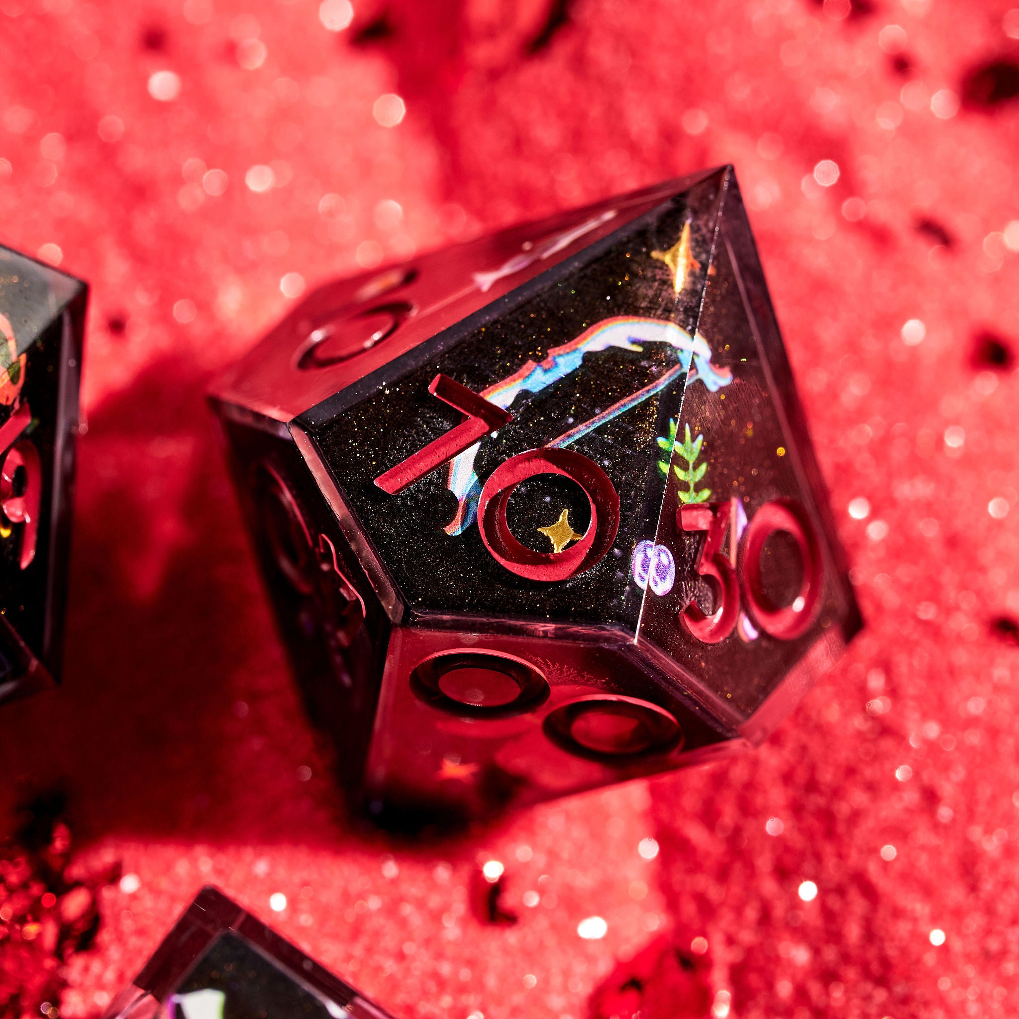 "DPS" RPG-inspired Iconic 7-Piece Dice Set - Dispel Dice - Premium DnD Dice & Accessories