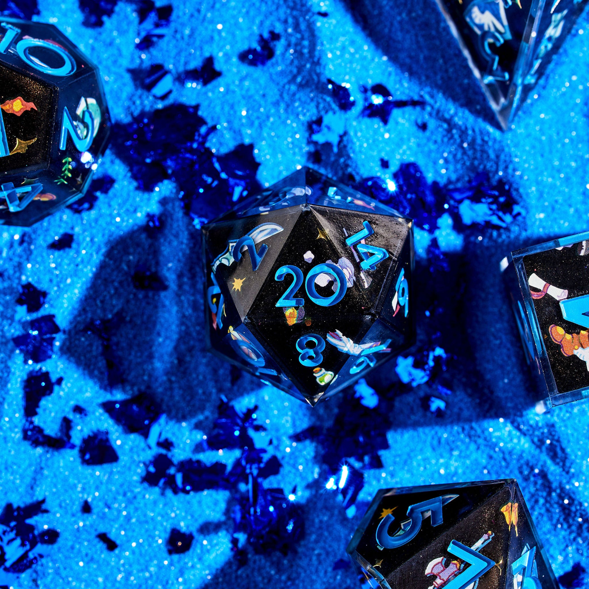 "Tank" RPG Class-inspired Iconic 7-Piece Dice Set - Dispel Dice - Premium DnD Dice & Accessories