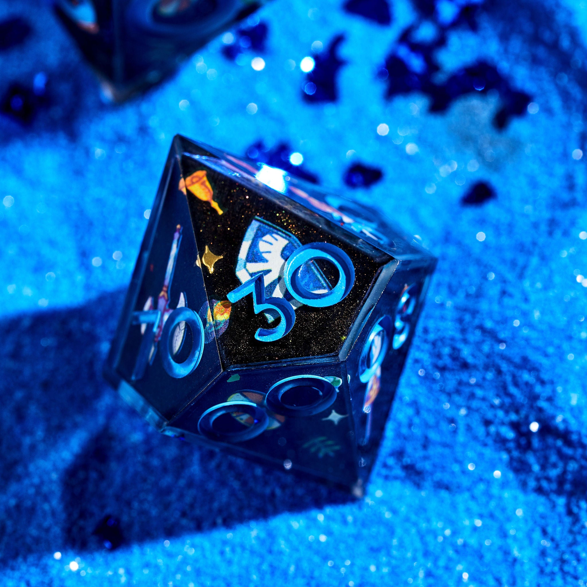 "Tank" RPG Class-inspired Iconic 7-Piece Dice Set - Dispel Dice - Premium DnD Dice & Accessories