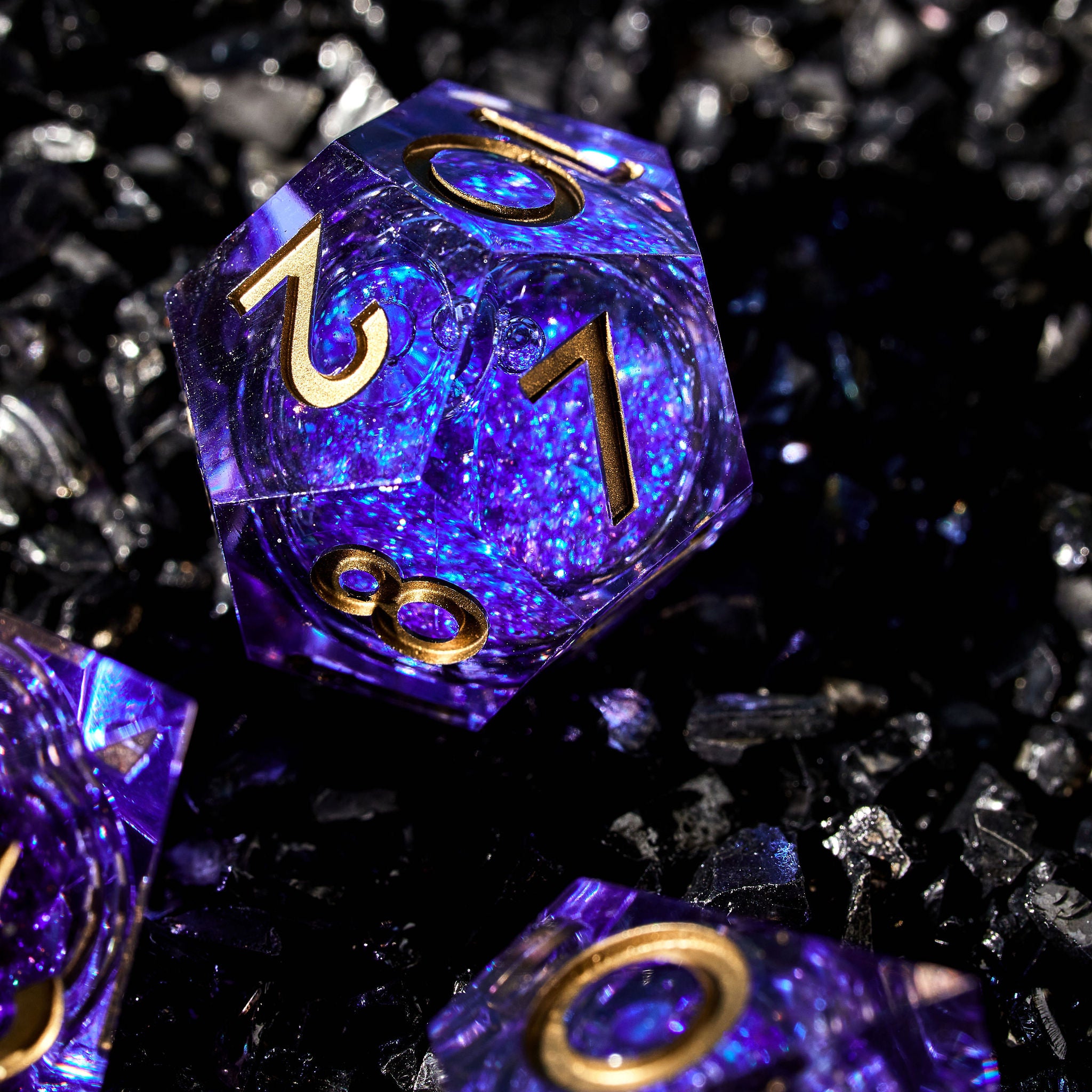 The Weave 7-Piece Liquid Core Dice Set - Dispel Dice - Premium DnD Dice & Accessories