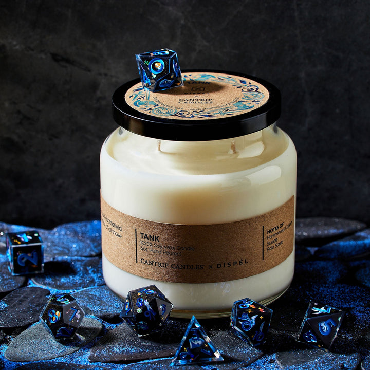 Dispel x Cantrip "Tank" Scented Soy Wax Candle | Dispel Dice