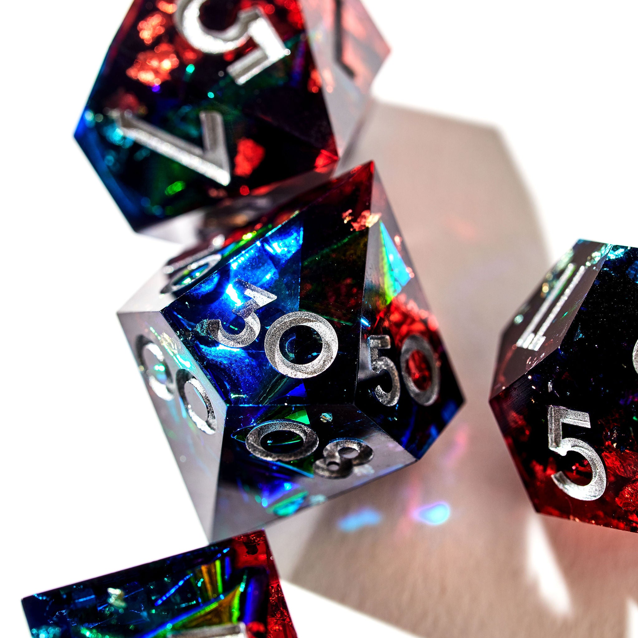 Total Party Kill 7-Piece Polyhedral Dice Set - Dispel Dice - Premium DnD Dice & Accessories