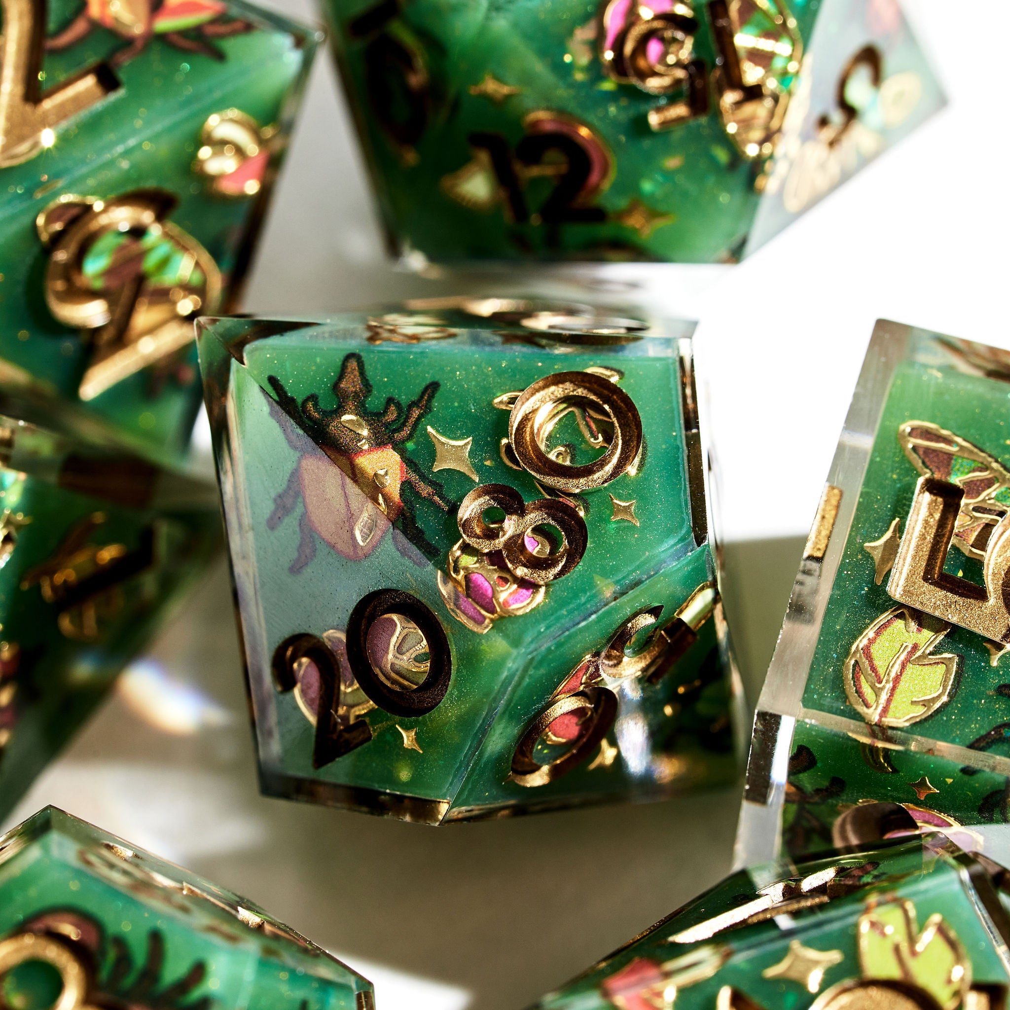 Creepy Crawlies Iconic 7-Piece Dice Set | Dispel Dice - Premium Gaming Goods