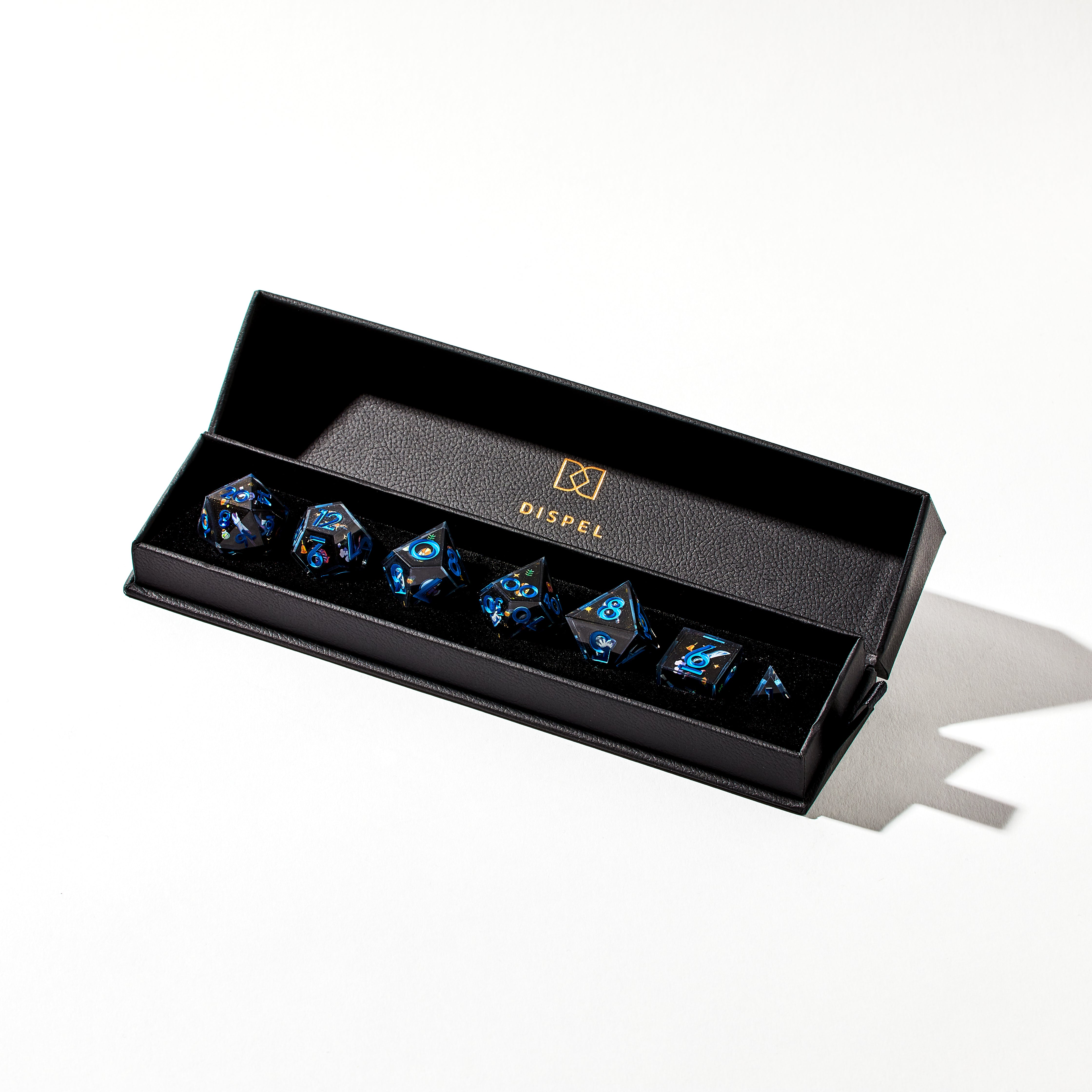 "Tank" RPG Class-inspired Iconic 7-Piece Dice Set - Dispel Dice - Premium DnD Dice & Accessories