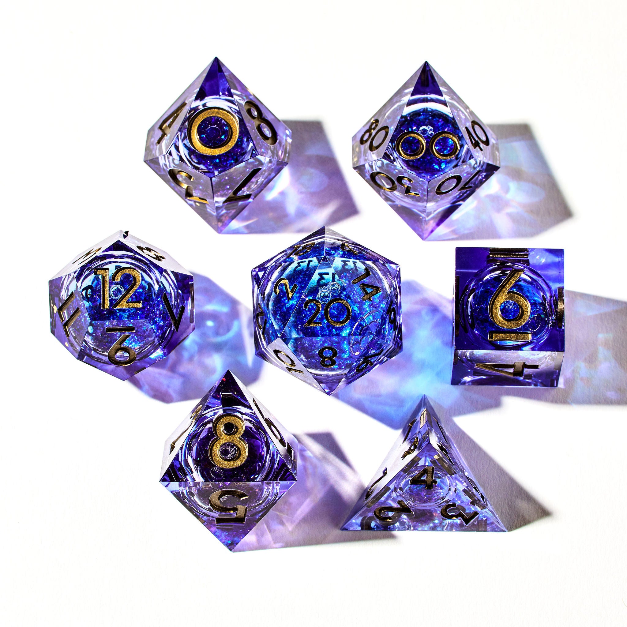 The Weave Blue Liquid Core Dice Set| Dispel Dice®