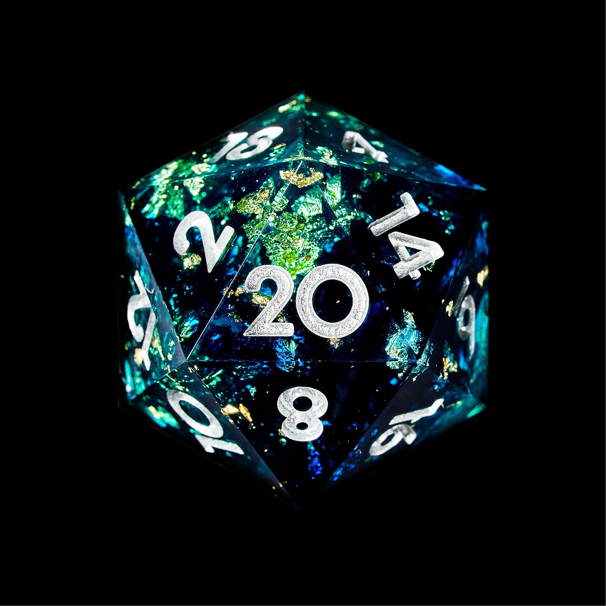 Abyssal Tide 7-Piece Polyhedral Dice Set - Dispel Dice - Premium DnD Dice & Accessories