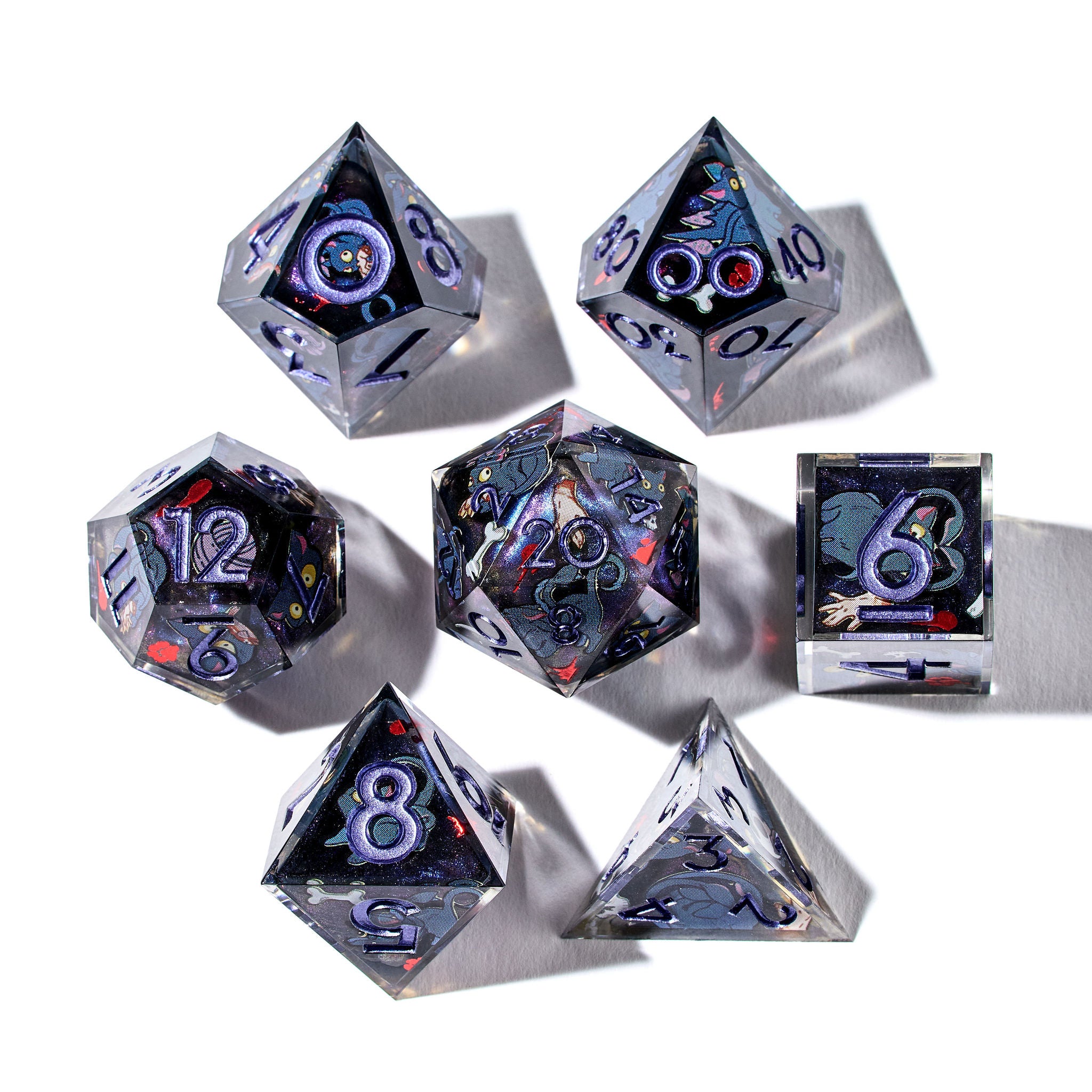 Tentacle Kitten 7-Piece Iconic Dice Set