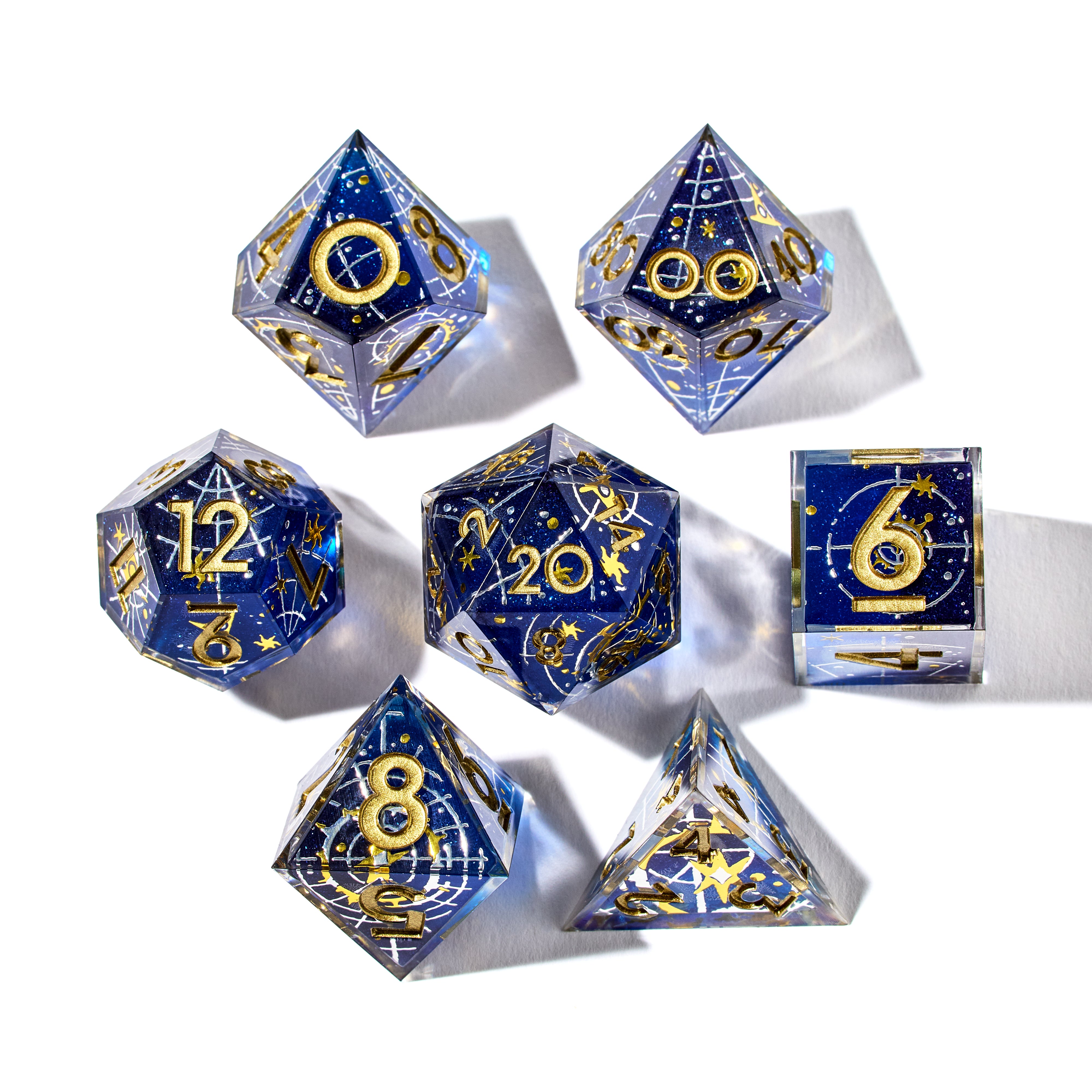 Pointy Hat x Dispel Dice "Arcane Constellations" 7-Piece Iconic Dice Set