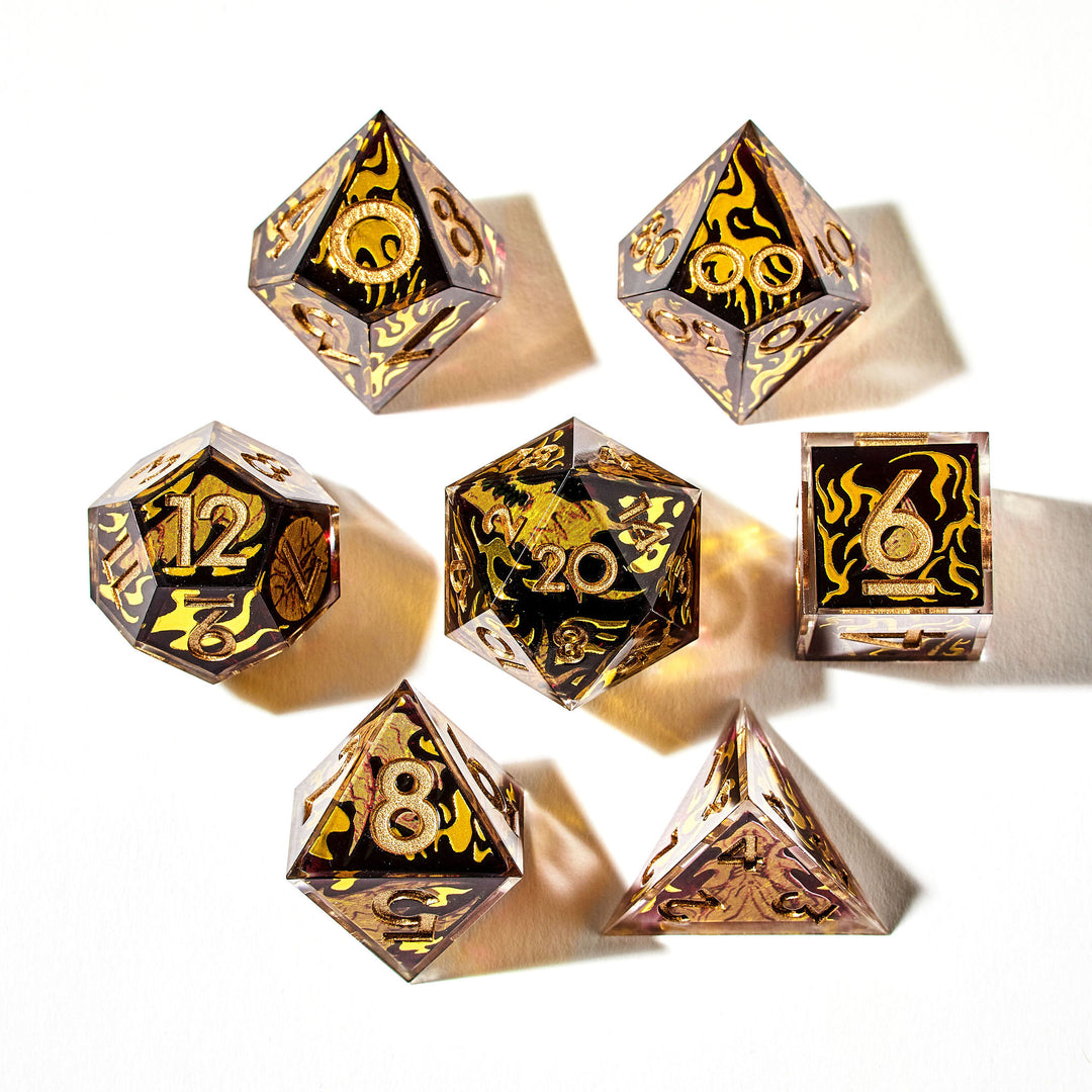 Quest's End x Dispel "Dragon Bones" 7-Piece Iconic Dice Set