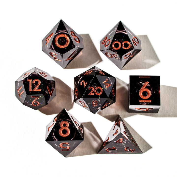 Midnight Dance 7-Piece Liquid Core Dice Set