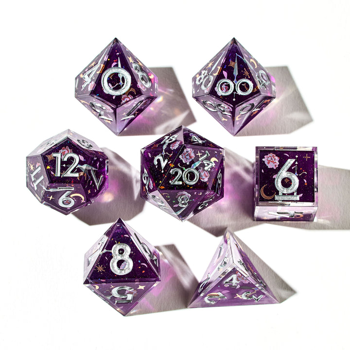 Moonlit Duel 7-Piece Iconic Dice Set