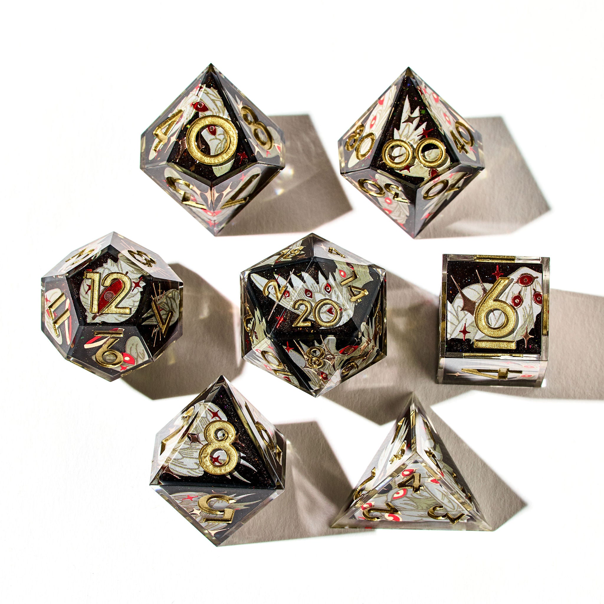 Mica Series 7 piece store Metal Dice Set