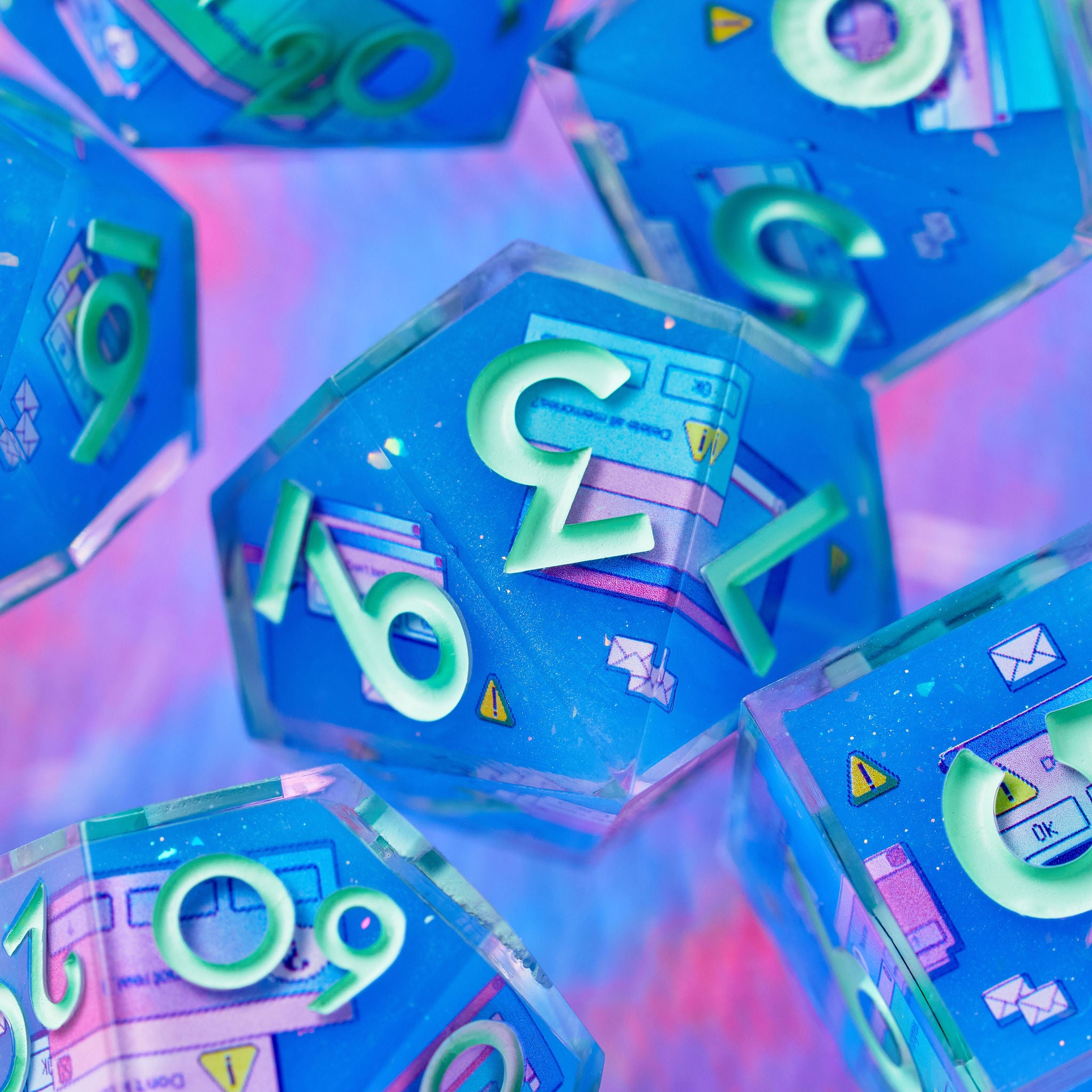 404 Error 7-Piece Iconic Dice Set | Dispel Dice