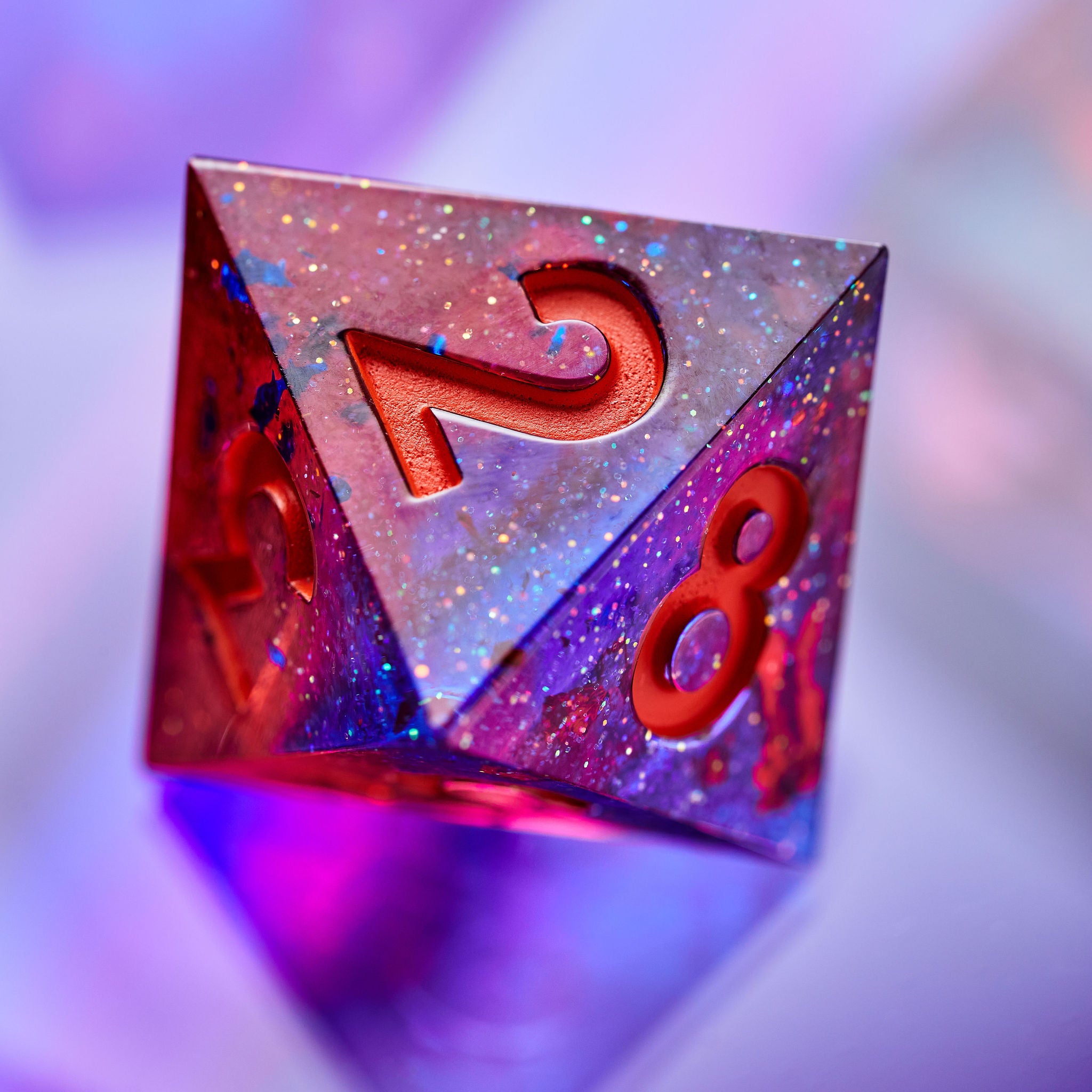 Red Shift 7-Piece Polyhedral Dice Set - Dispel Dice - Premium DnD Dice & Accessories