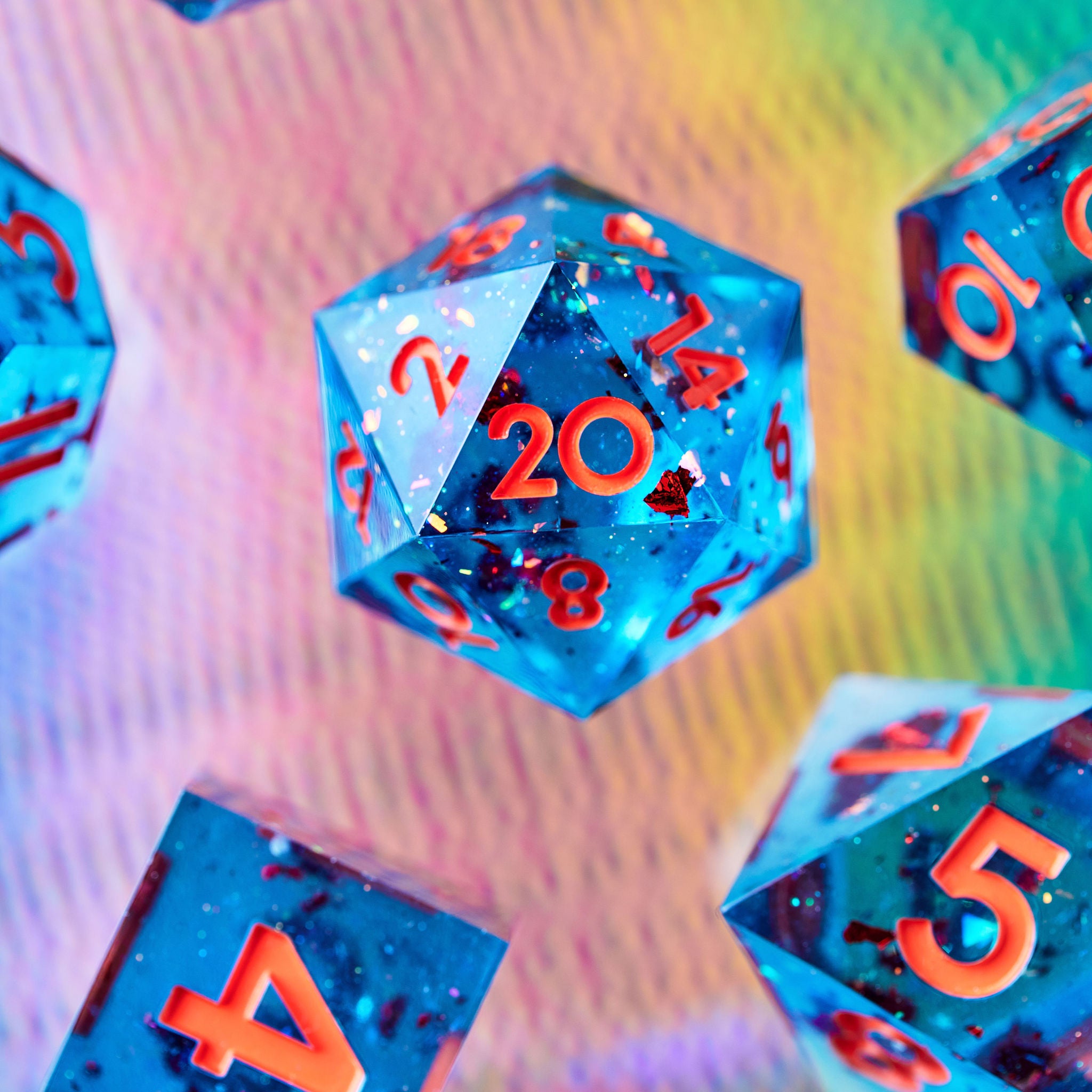 The Shortest Distance 7-Piece Polyhedral Dice Set - Dispel Dice - Premium DnD Dice & Accessories
