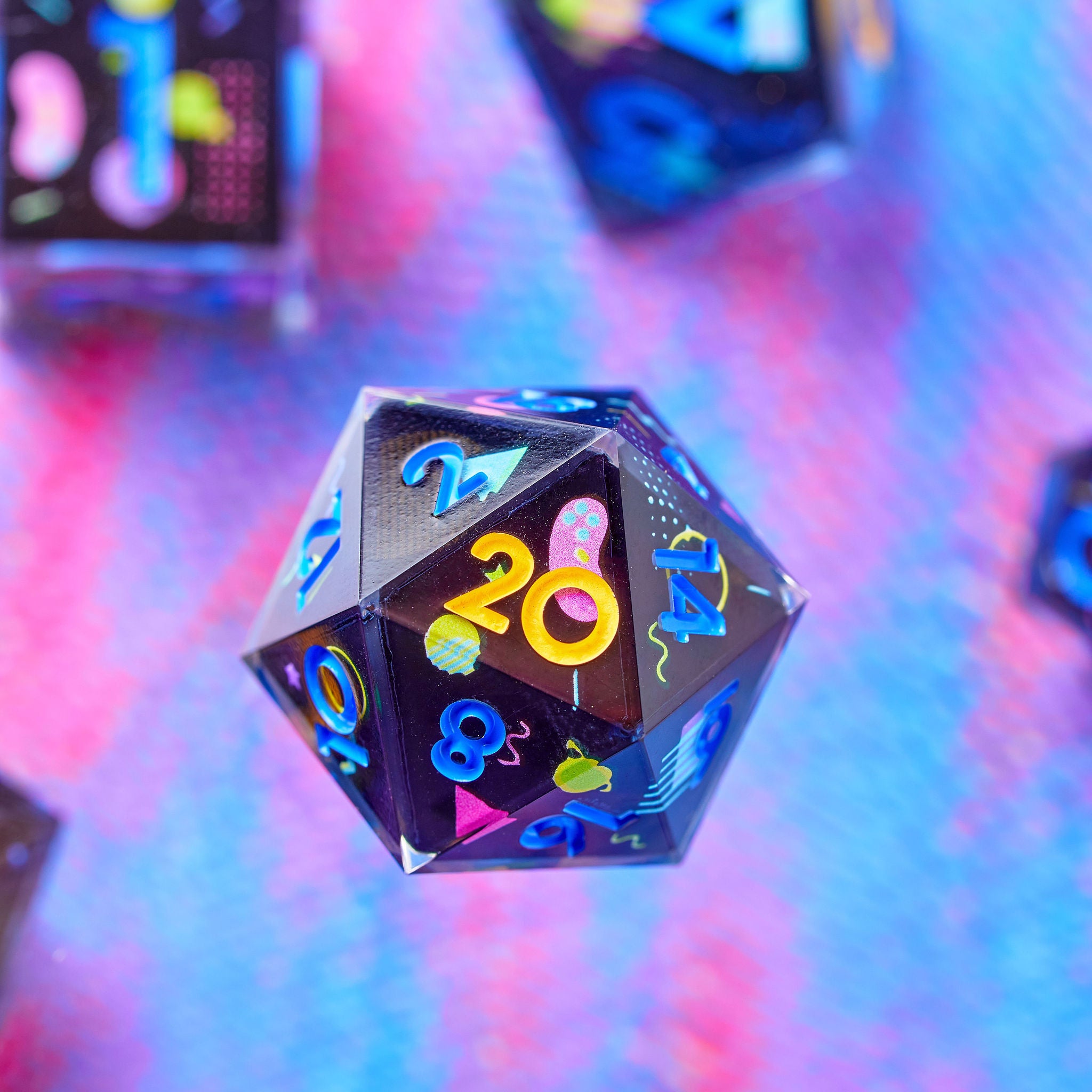 The Power Glove 7-Piece Iconic Dice Set - Dispel Dice - Premium DnD Dice & Accessories