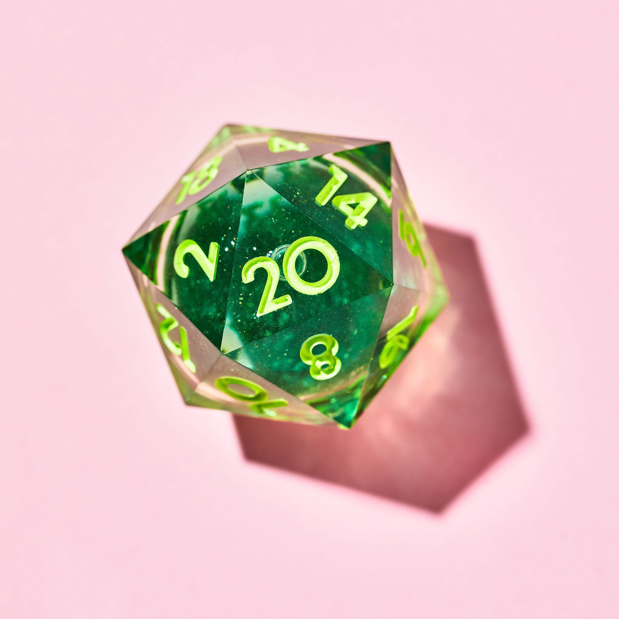 Green Gamer Juice 7-Piece Liquid Core Dice Set - Dispel Dice - Premium DnD Dice & Accessories