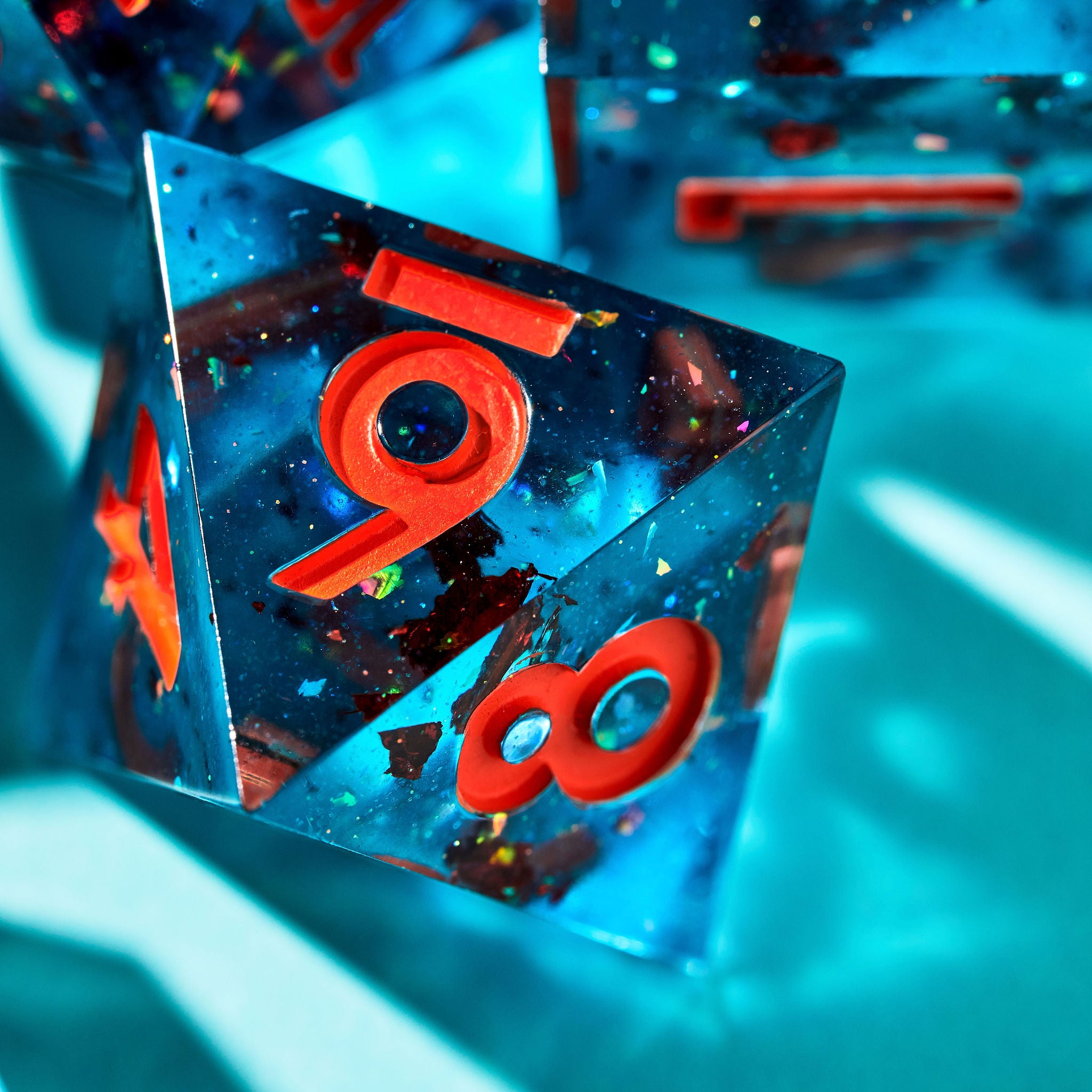 The Shortest Distance 7-Piece Polyhedral Dice Set - Dispel Dice - Premium DnD Dice & Accessories