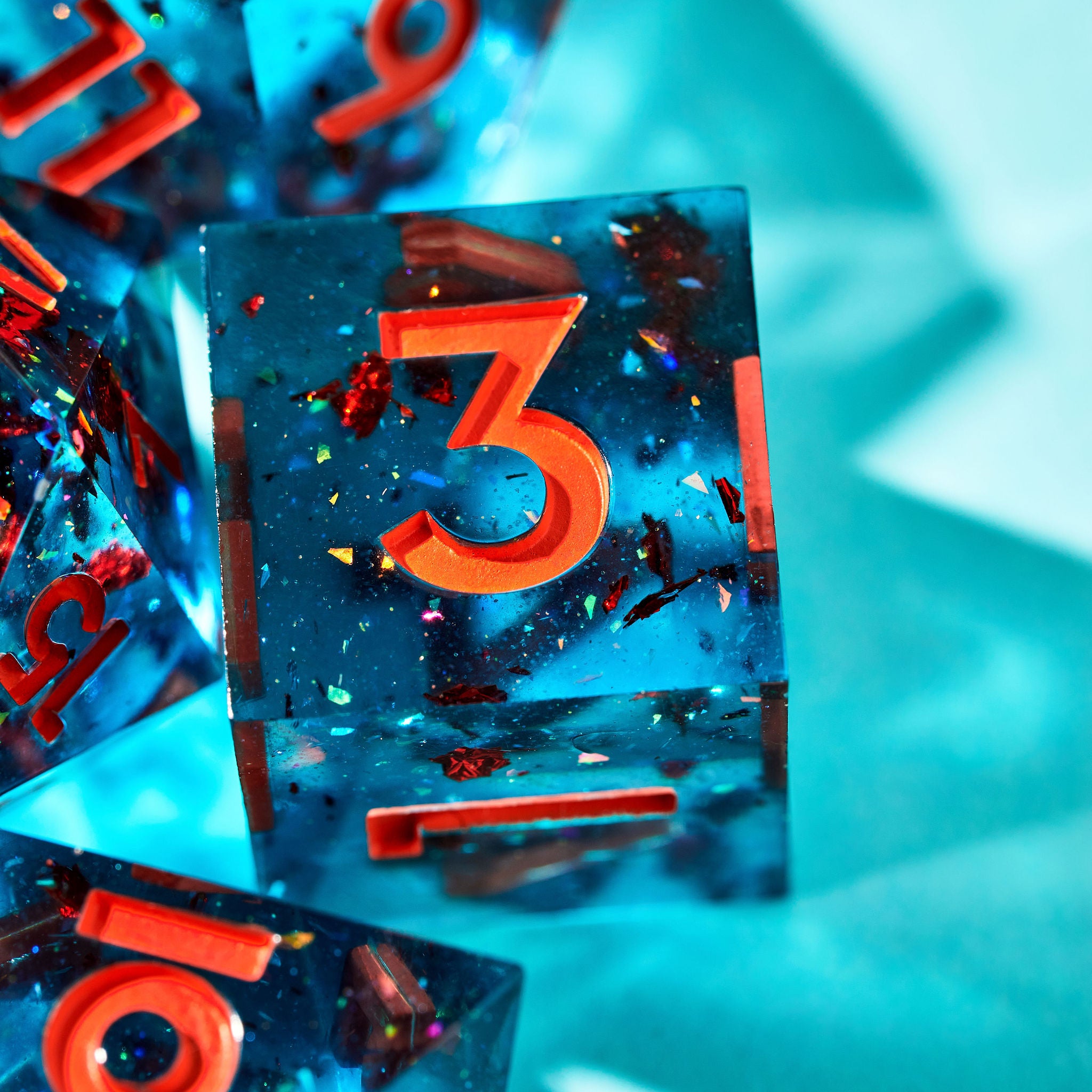 The Shortest Distance 7-Piece Polyhedral Dice Set - Dispel Dice - Premium DnD Dice & Accessories