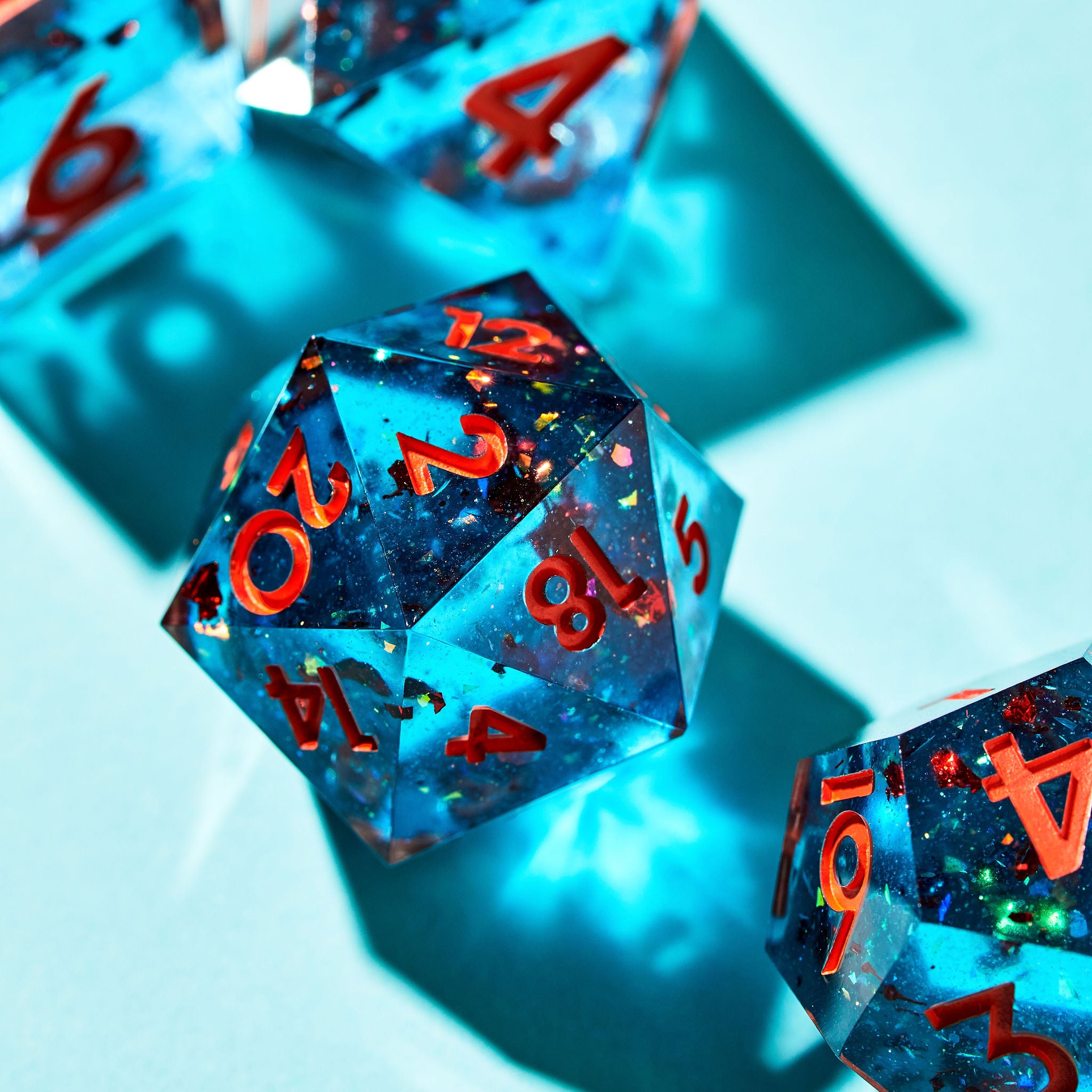 The Shortest Distance 7-Piece Polyhedral Dice Set - Dispel Dice - Premium DnD Dice & Accessories