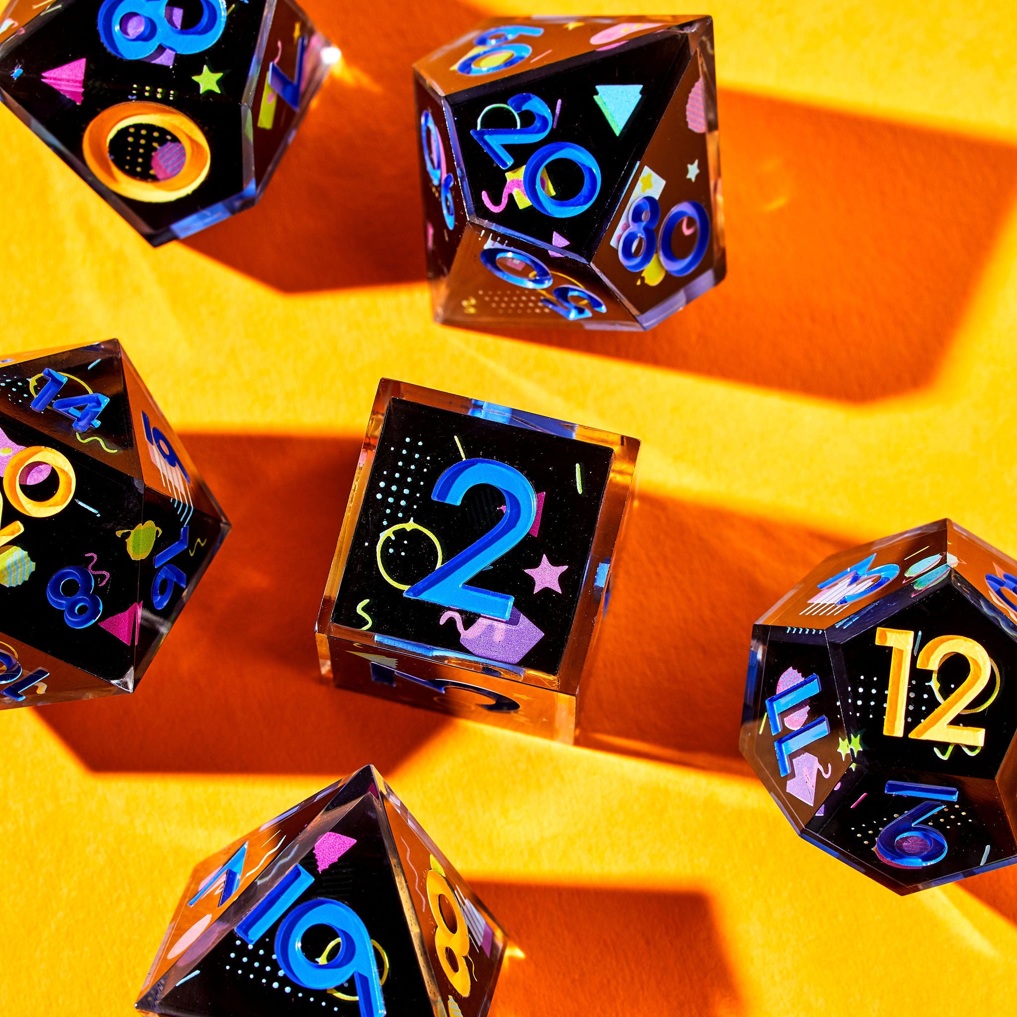 The Power Glove 7-Piece Iconic Dice Set - Dispel Dice - Premium DnD Dice & Accessories