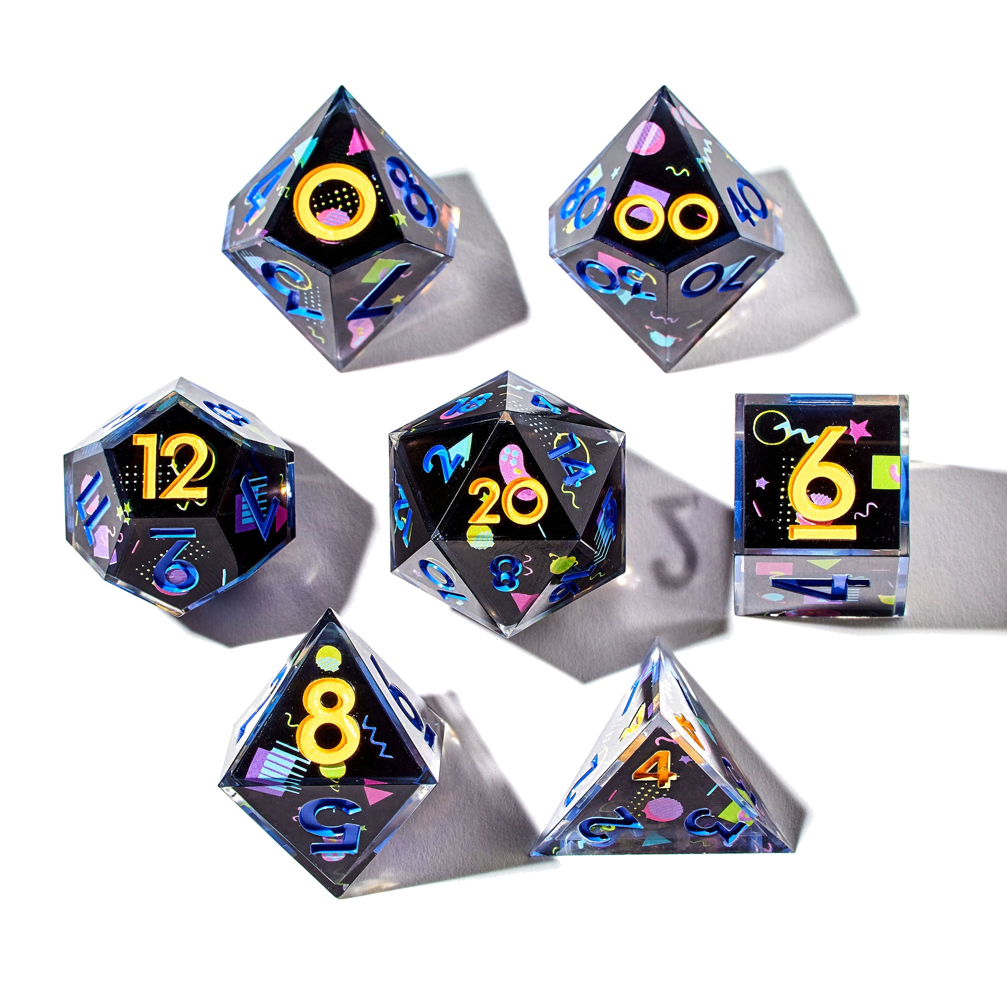 The Power Glove 7-Piece Iconic Dice Set