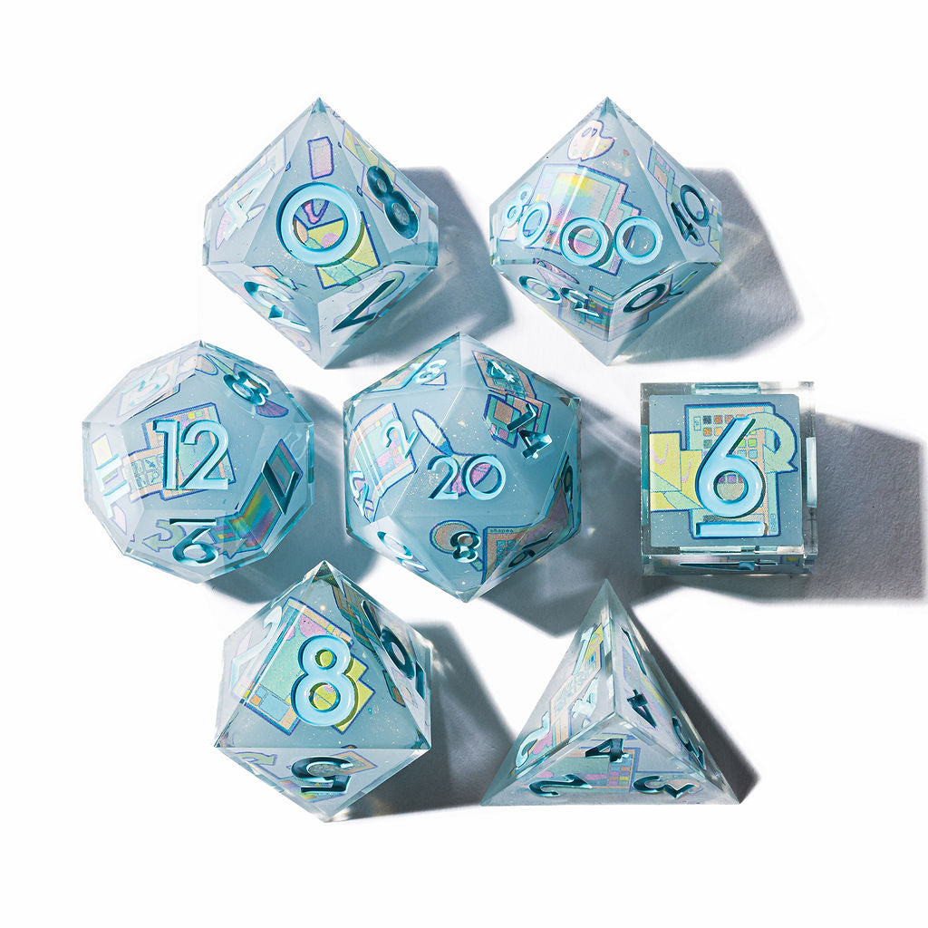 Nostalgic Windows 7-Piece Iconic Set - Dispel Dice - Premium DnD Dice & Accessories # #