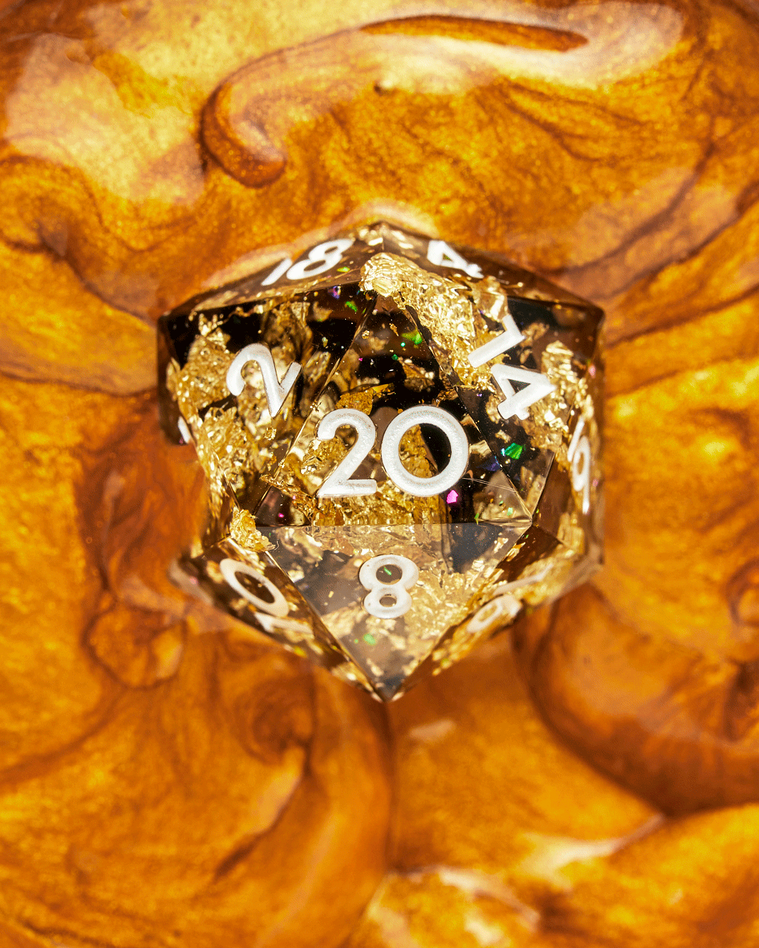 Midas Touch 7-Piece Polyhedral Dice Set - Dispel Dice - Premium DnD Dice & Accessories