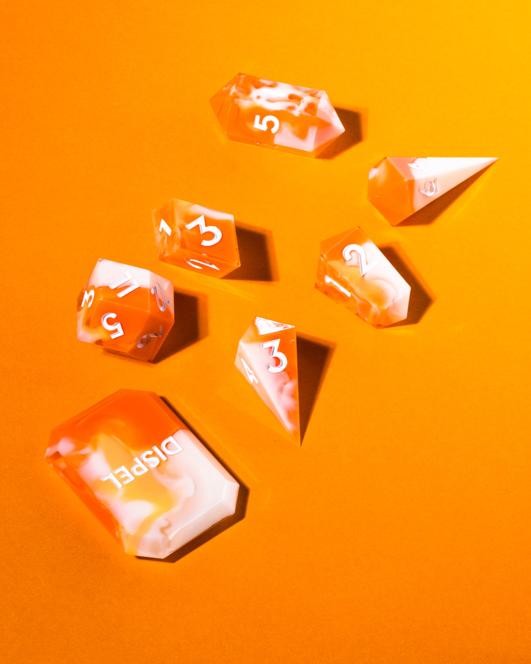 Sweet Summer 7-Piece Jewel Shape Dice Set