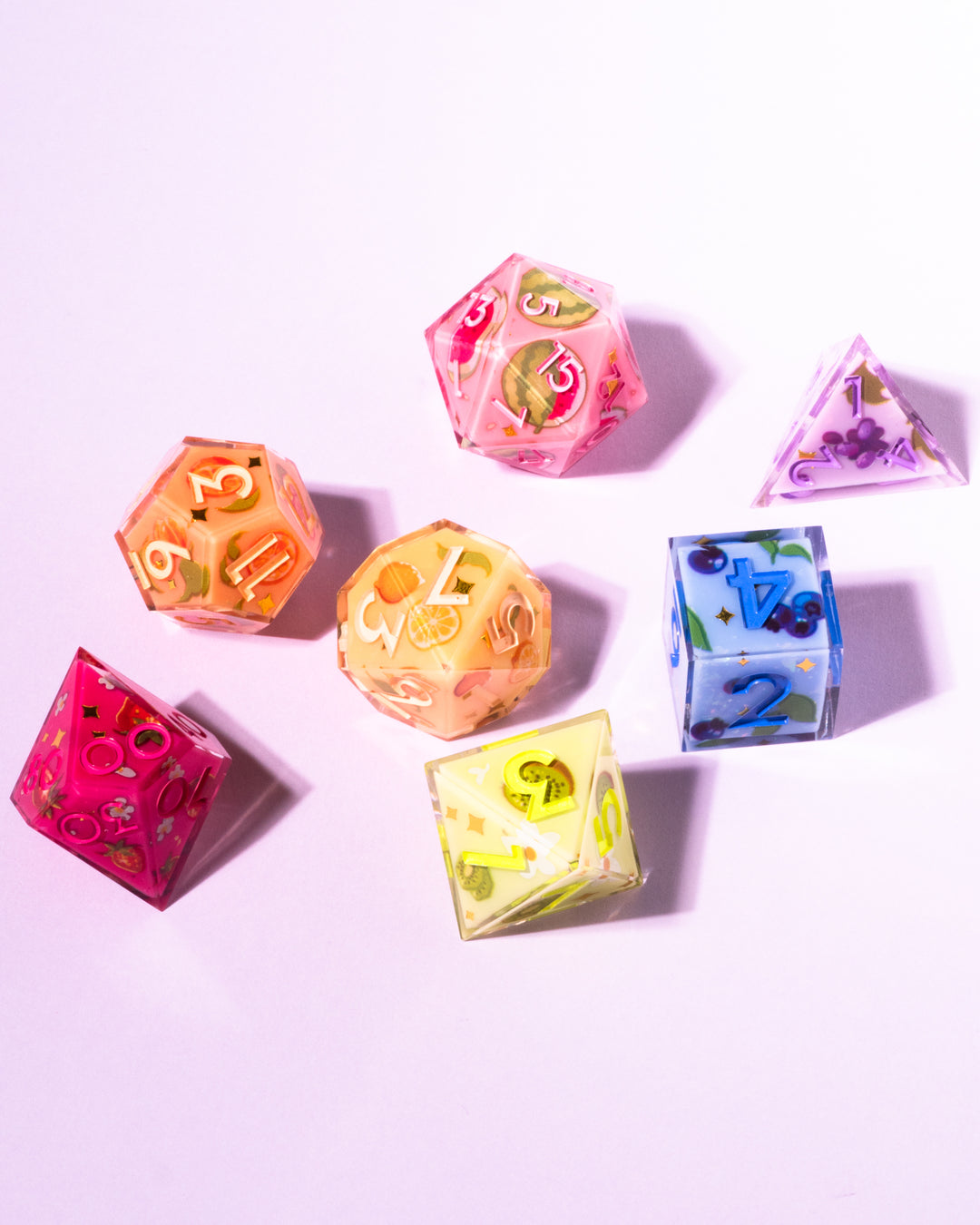 Fruit Pop 7-Piece Iconic Dice Set