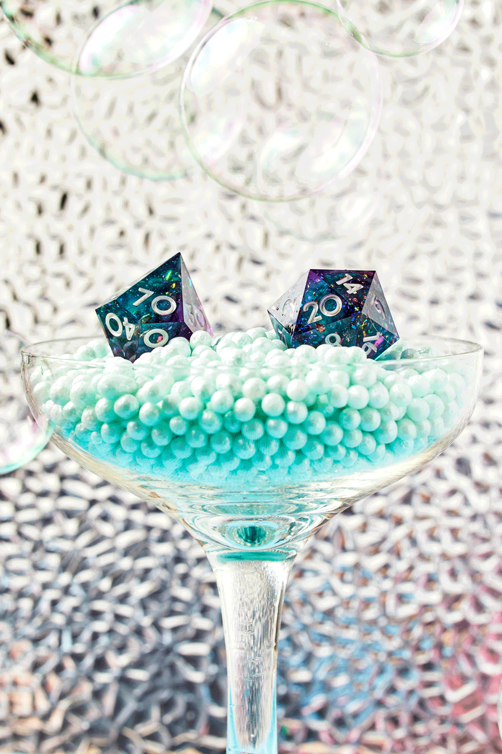 Synthetic Dreams 7-Piece Polyhedral Dice Set - Dispel Dice - Premium DnD Dice & Accessories