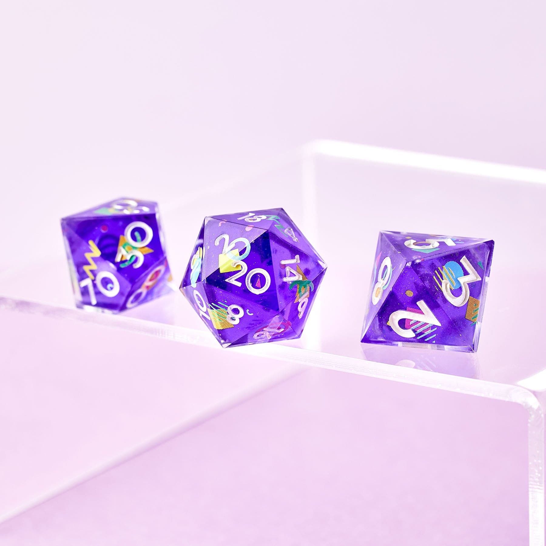 Arcade Carpet 7-Piece Polyhedral Dice Set - Dispel Dice - Premium DnD Dice & Accessories