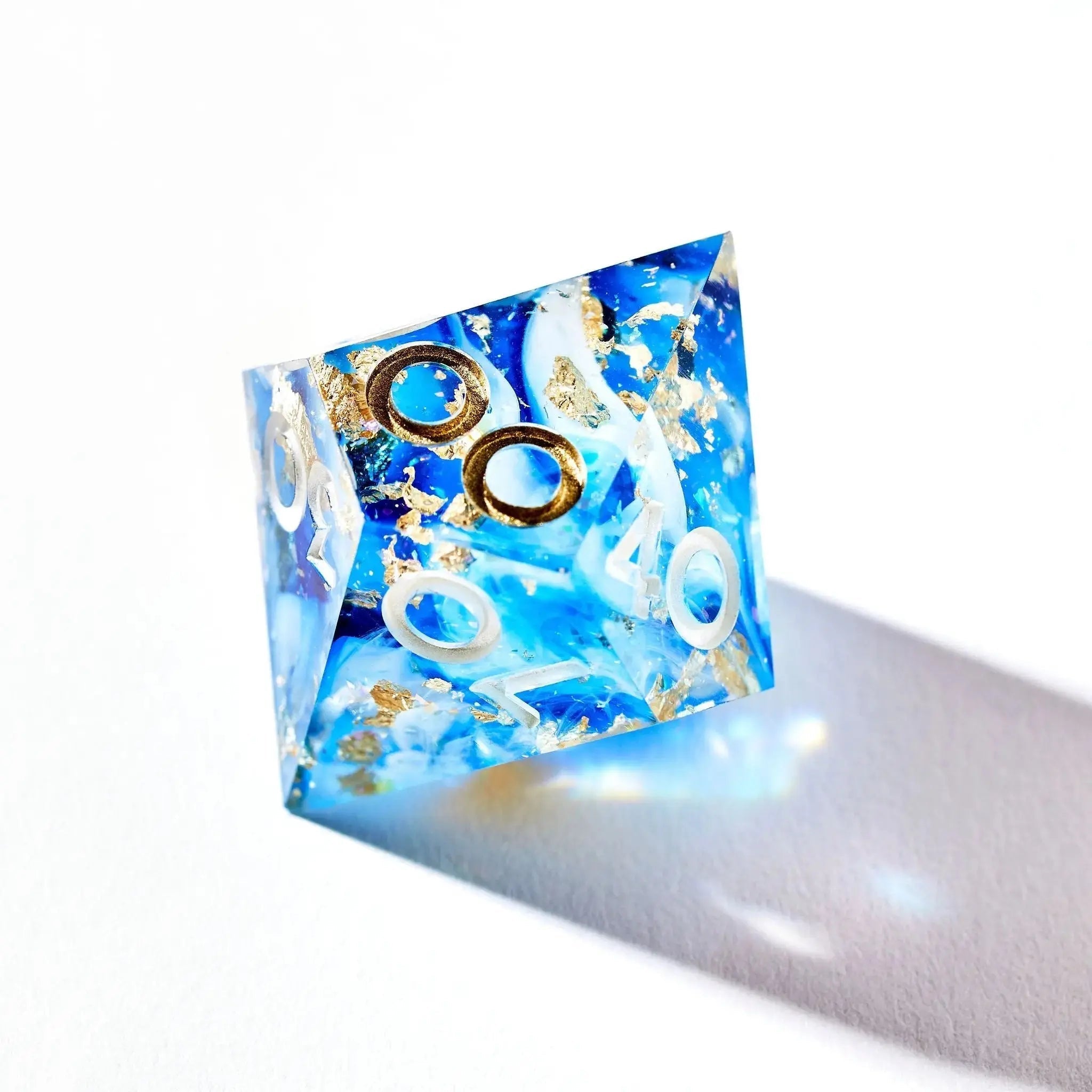 Arctic Bloom V2 7-Piece Polyhedral Dice Set - Dispel Dice - Premium DnD Dice & Accessories