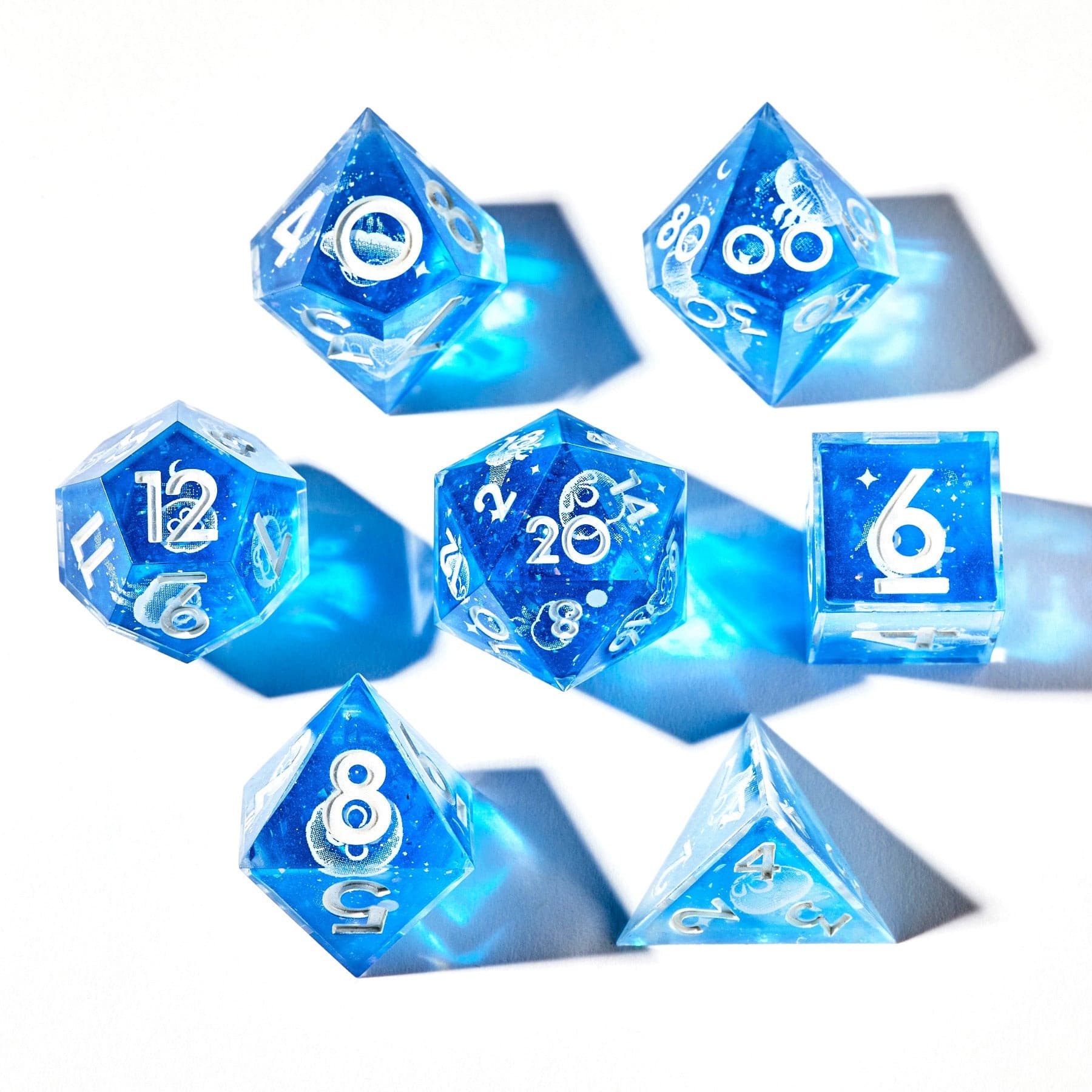 Aurelia 7-Piece Polyhedral Dice Set - Dispel Dice - Premium DnD Dice & Accessories