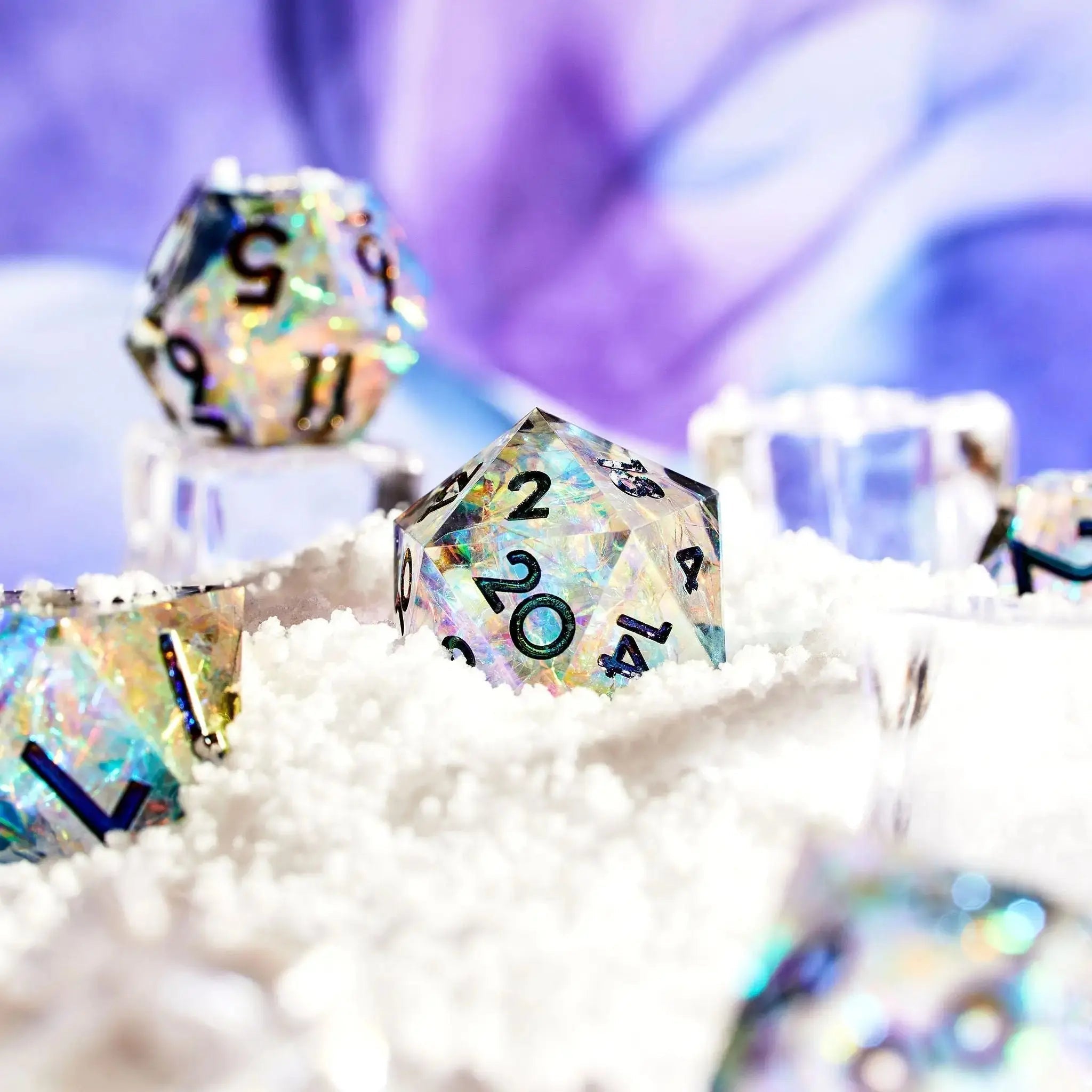 Aurora Borealis 7-Piece Polyhedral Dice Set - Dispel Dice - Premium DnD Dice & Accessories