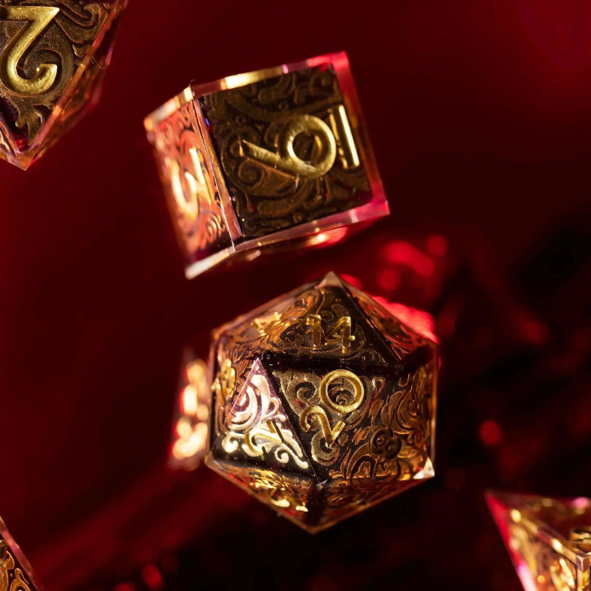 Baroque 7-Piece Polyhedral Dice Set - Dispel Dice - Premium DnD Dice & Accessories