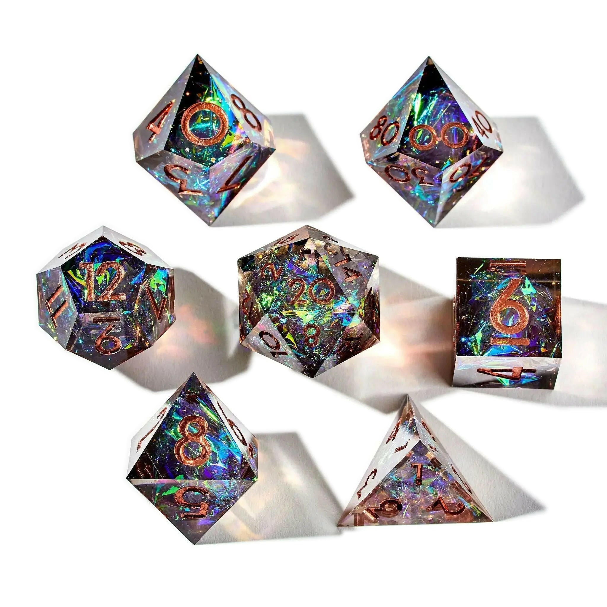 Black Emerald 7-Piece Polyhedral Dice Set