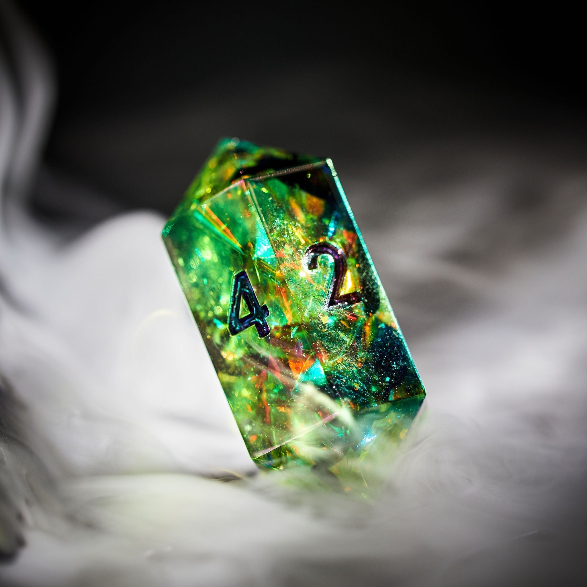 Blackflame 7-Piece Jewel-shaped Dice Set - Dispel Dice - Premium DnD Dice & Accessories