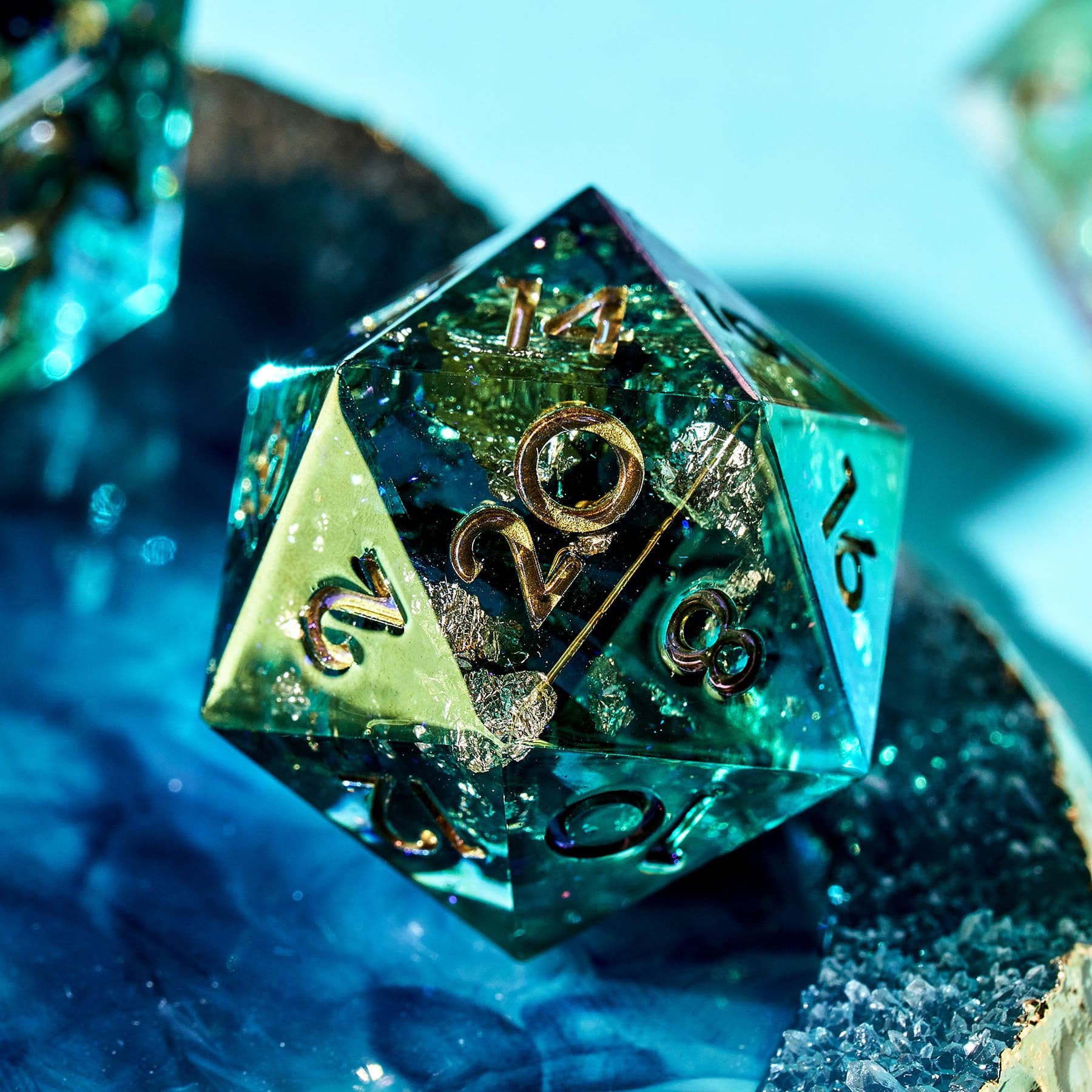 Blackwater Crevasse 7-Piece Polyhedral Dice Set - Dispel Dice - Premium DnD Dice & Accessories