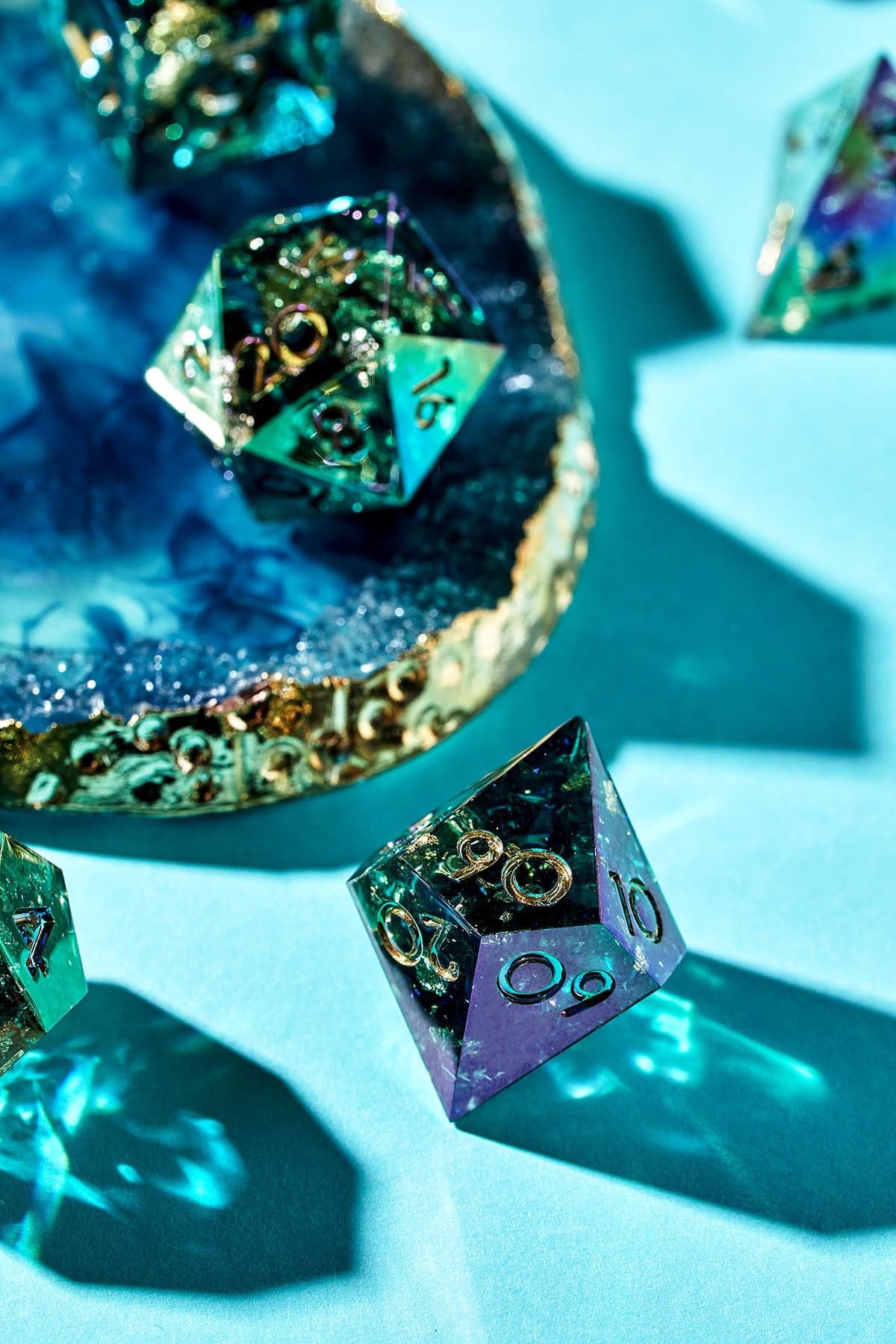 Blackwater Crevasse 7-Piece Polyhedral Dice Set - Dispel Dice - Premium DnD Dice & Accessories