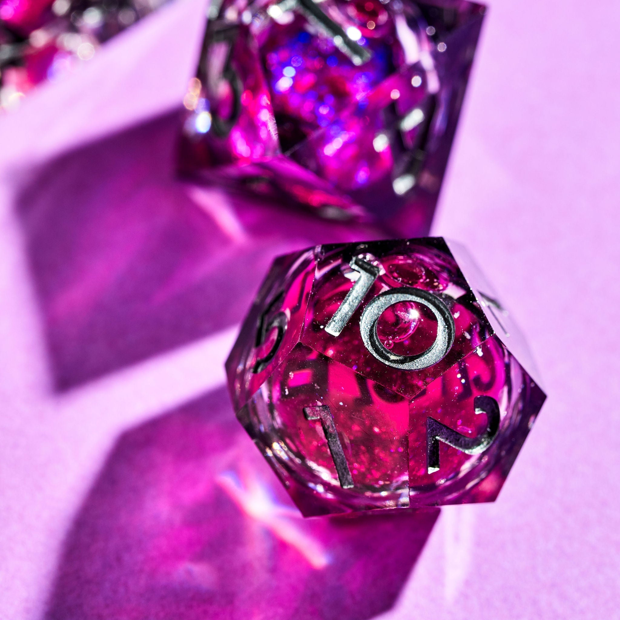 Bloodmoon 7-Piece Liquid Core Dice Set - Dispel Dice - Premium DnD Dice & Accessories