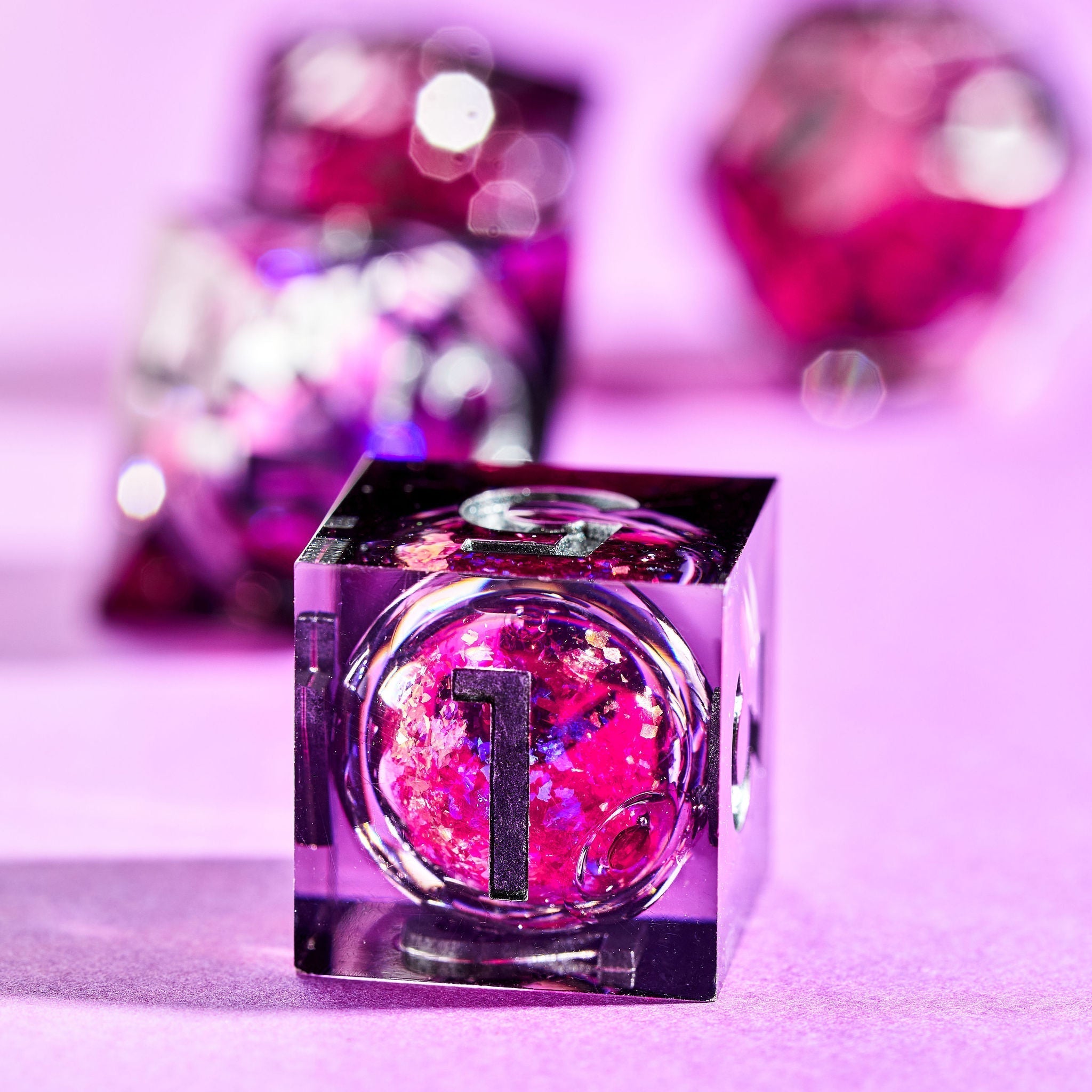 Bloodmoon 7-Piece Liquid Core Dice Set - Dispel Dice - Premium DnD Dice & Accessories