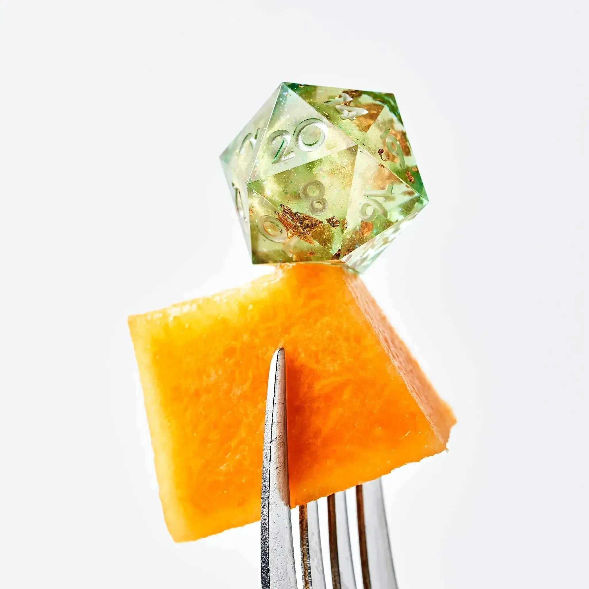 Cantaloupe Sorbet 7-Piece Polyhedral Dice Set - Dispel Dice - Premium DnD Dice & Accessories