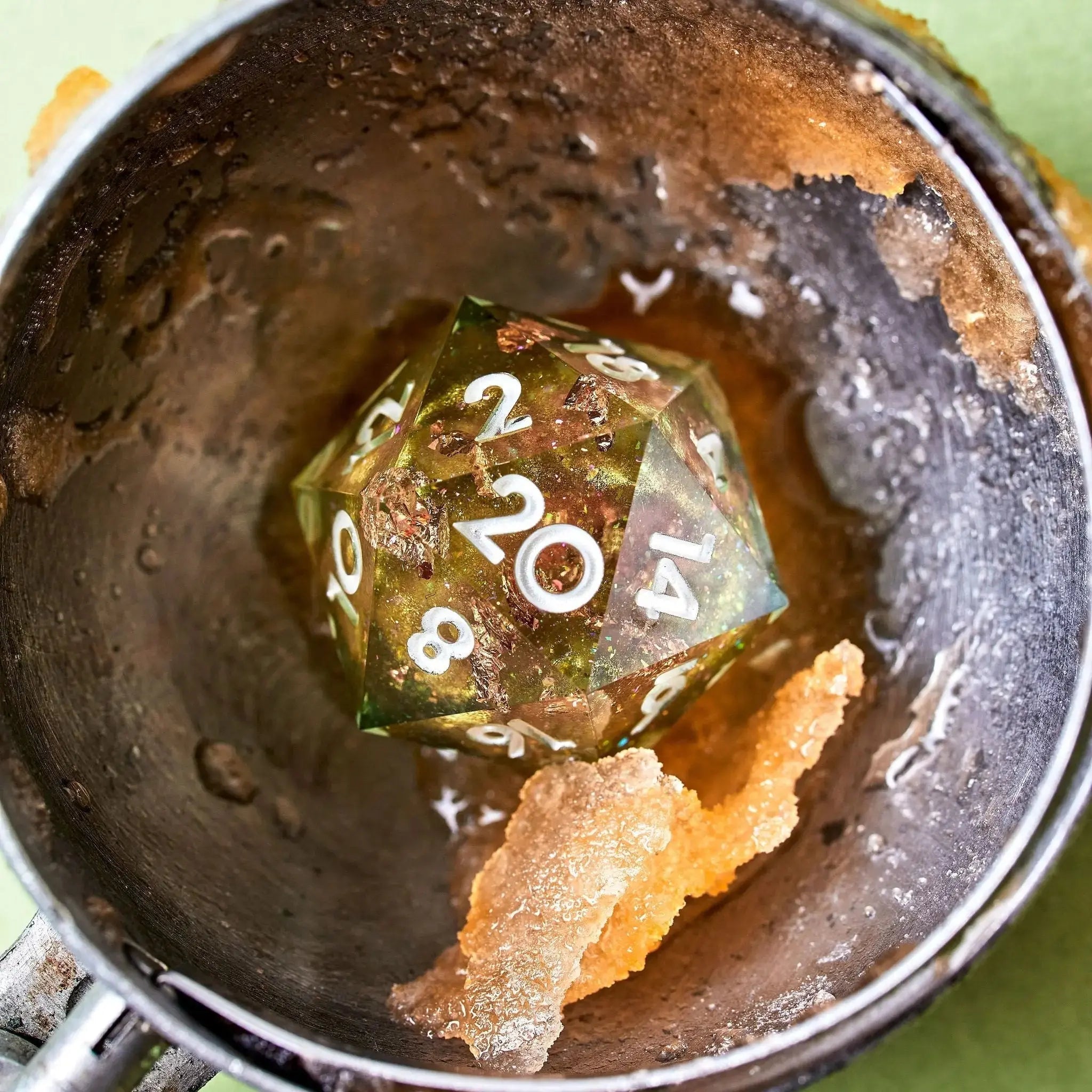 Cantaloupe Sorbet 7-Piece Polyhedral Dice Set - Dispel Dice - Premium DnD Dice & Accessories