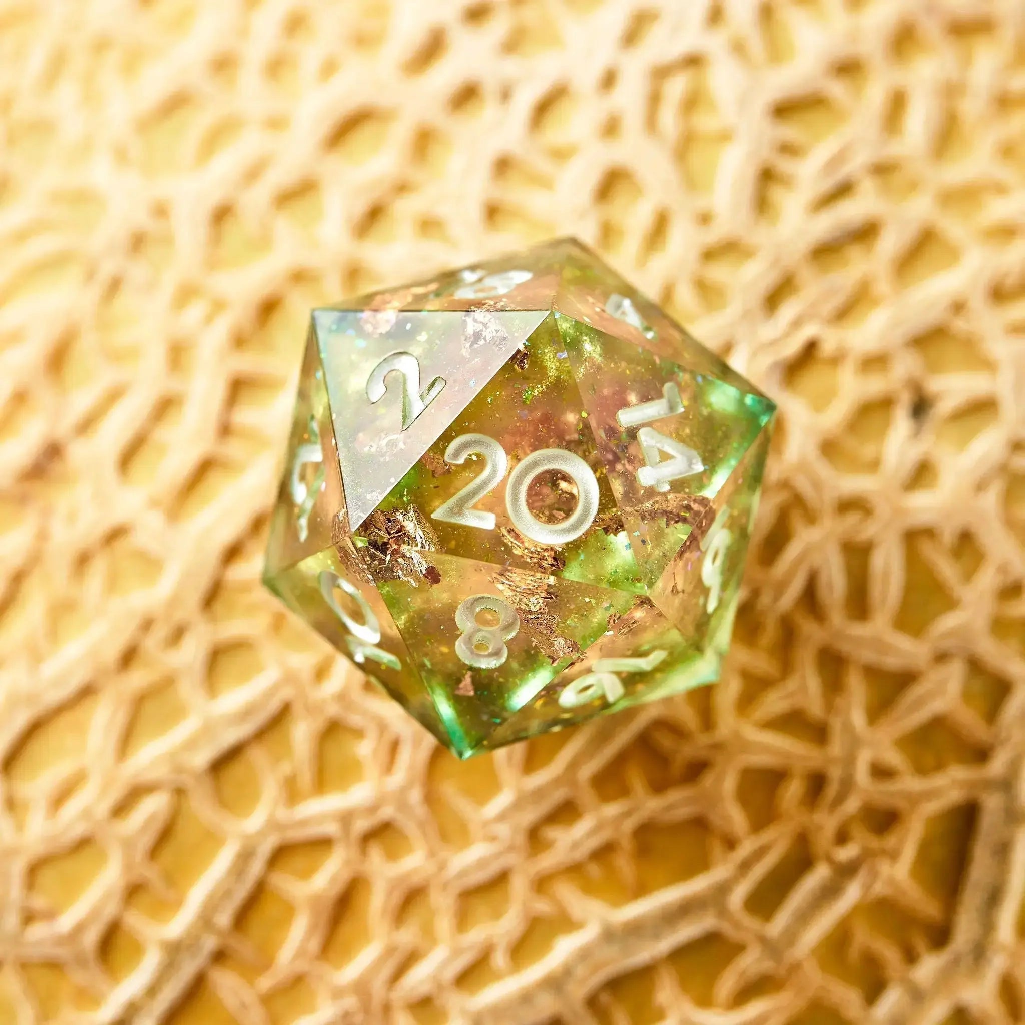 Cantaloupe Sorbet 7-Piece Polyhedral Dice Set - Dispel Dice - Premium DnD Dice & Accessories